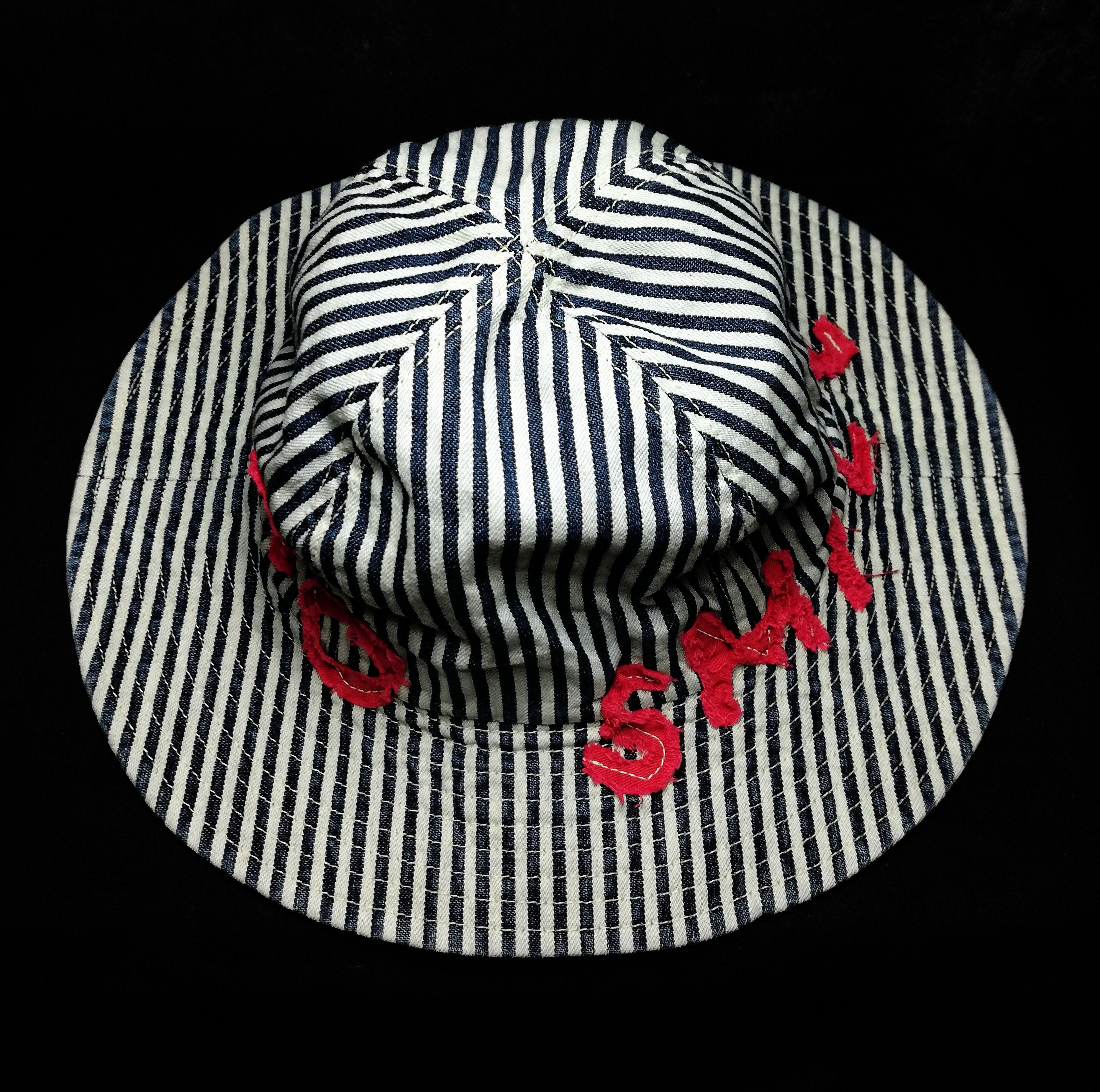 Japanese Brand 🔥Denim And Dungarees By Fith Hickory Stripe Bucket Hat🔥 Size ONE SIZE - 12 Thumbnail