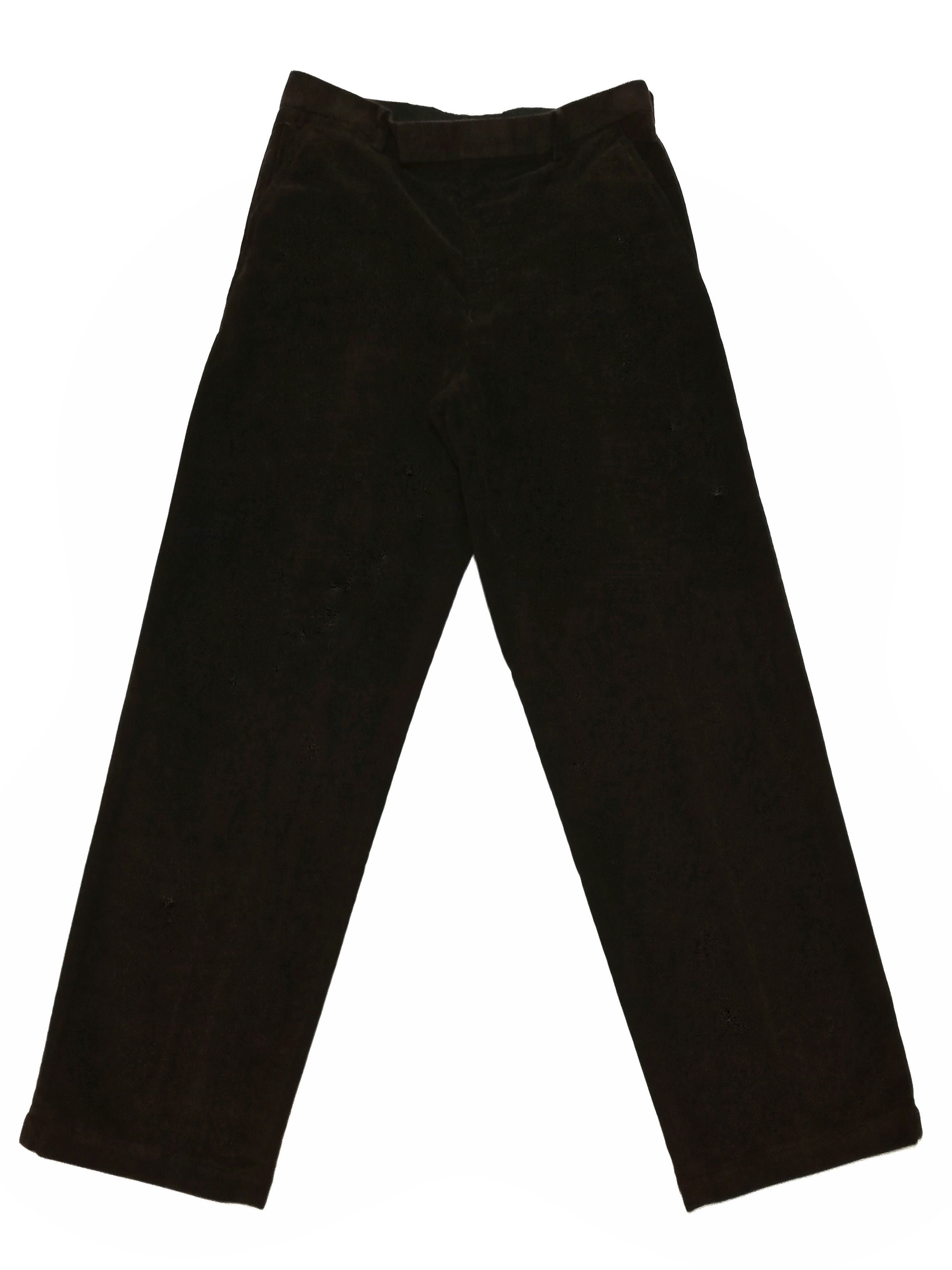 DKNY × Donna Karan × Velvet 🔥SUMMER SALE DKNY Dark Brown Velvet Trousers Casual Pants Size US 31 - 1 Thumbnail