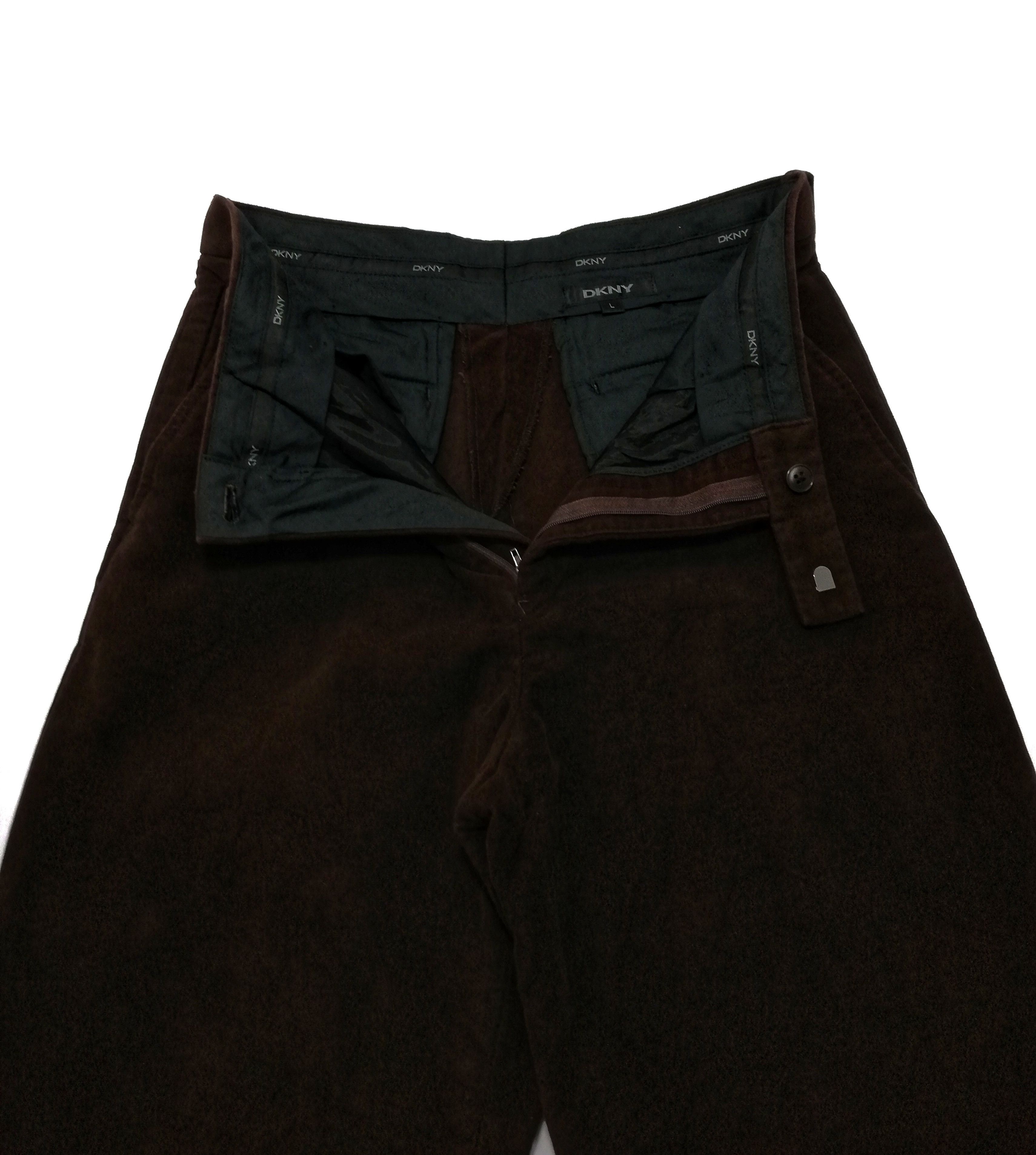 DKNY × Donna Karan × Velvet 🔥SUMMER SALE DKNY Dark Brown Velvet Trousers Casual Pants Size US 31 - 5 Thumbnail