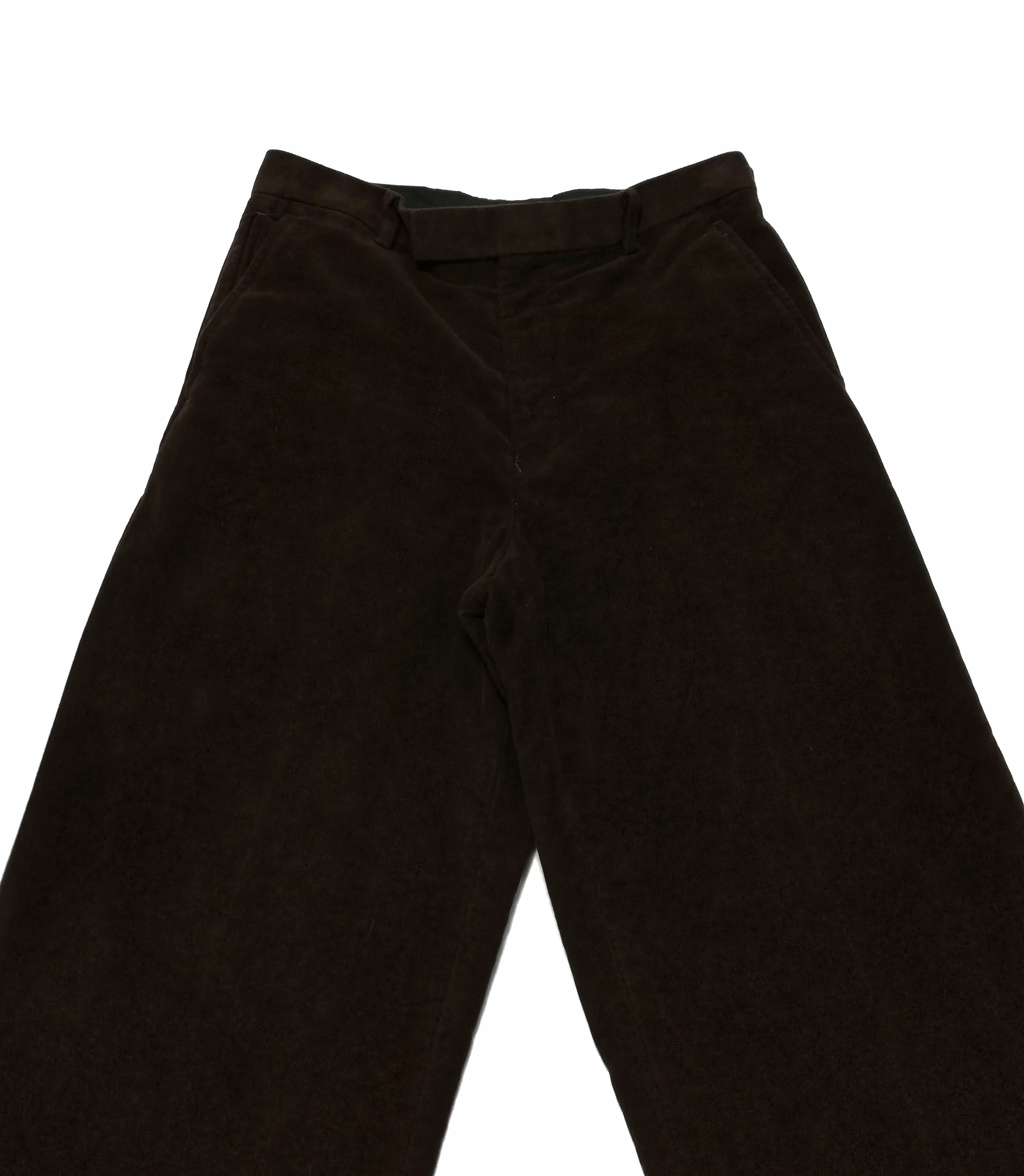 DKNY × Donna Karan × Velvet 🔥SUMMER SALE DKNY Dark Brown Velvet Trousers Casual Pants Size US 31 - 2 Thumbnail