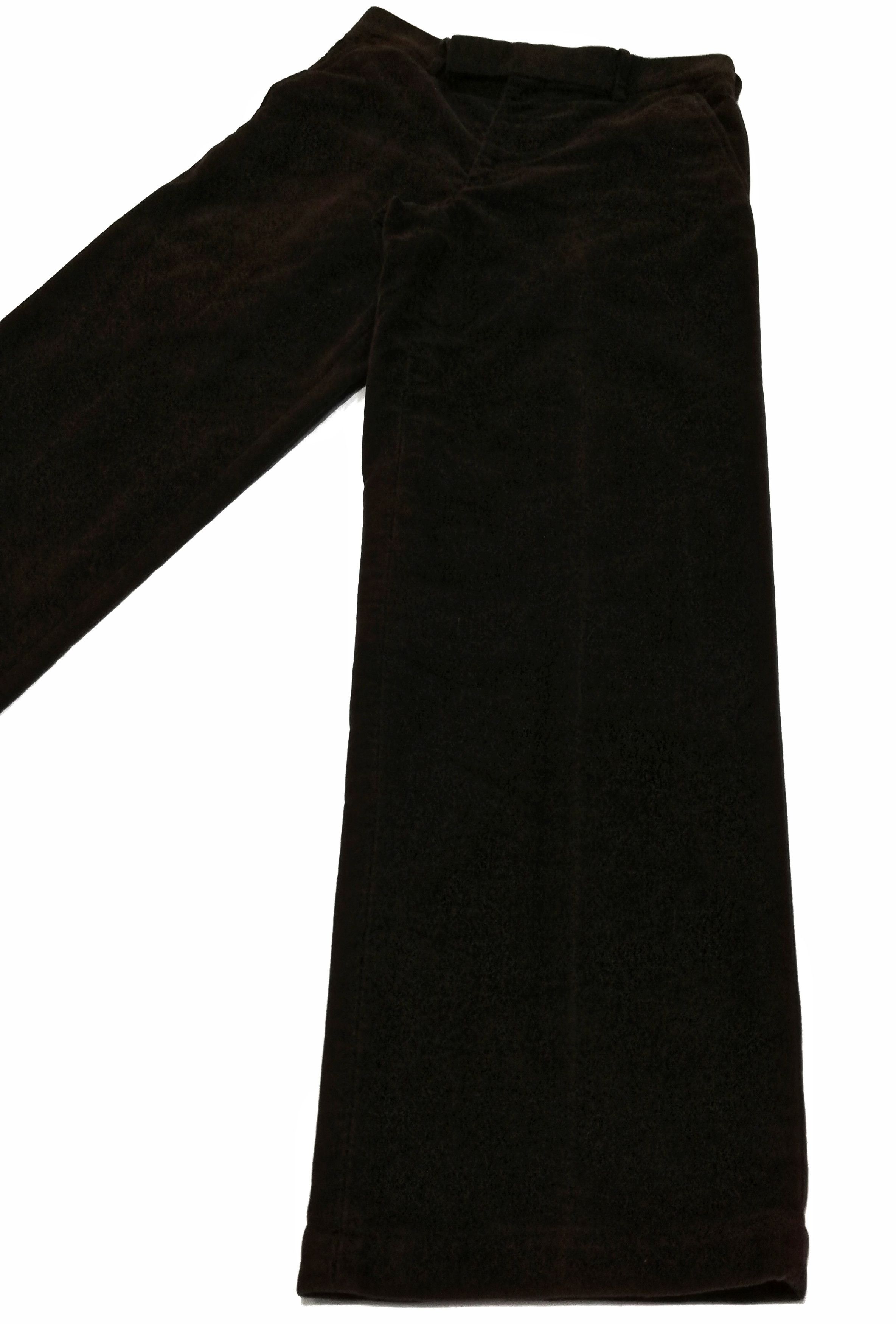 DKNY × Donna Karan × Velvet 🔥SUMMER SALE DKNY Dark Brown Velvet Trousers Casual Pants Size US 31 - 4 Thumbnail