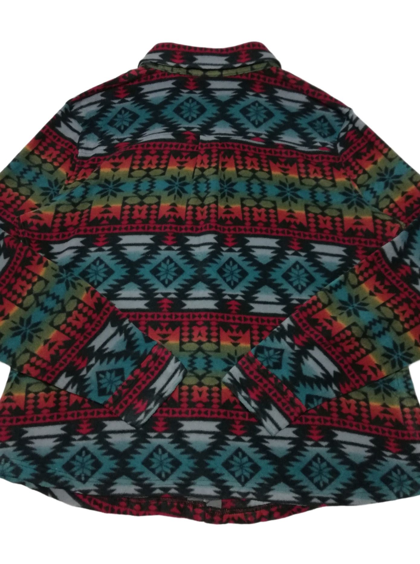 Handmade × Native 🔥Native Pattern Fleece Western Long Sleeve T-Shirts Button Size US L / EU 52-54 / 3 - 12 Thumbnail