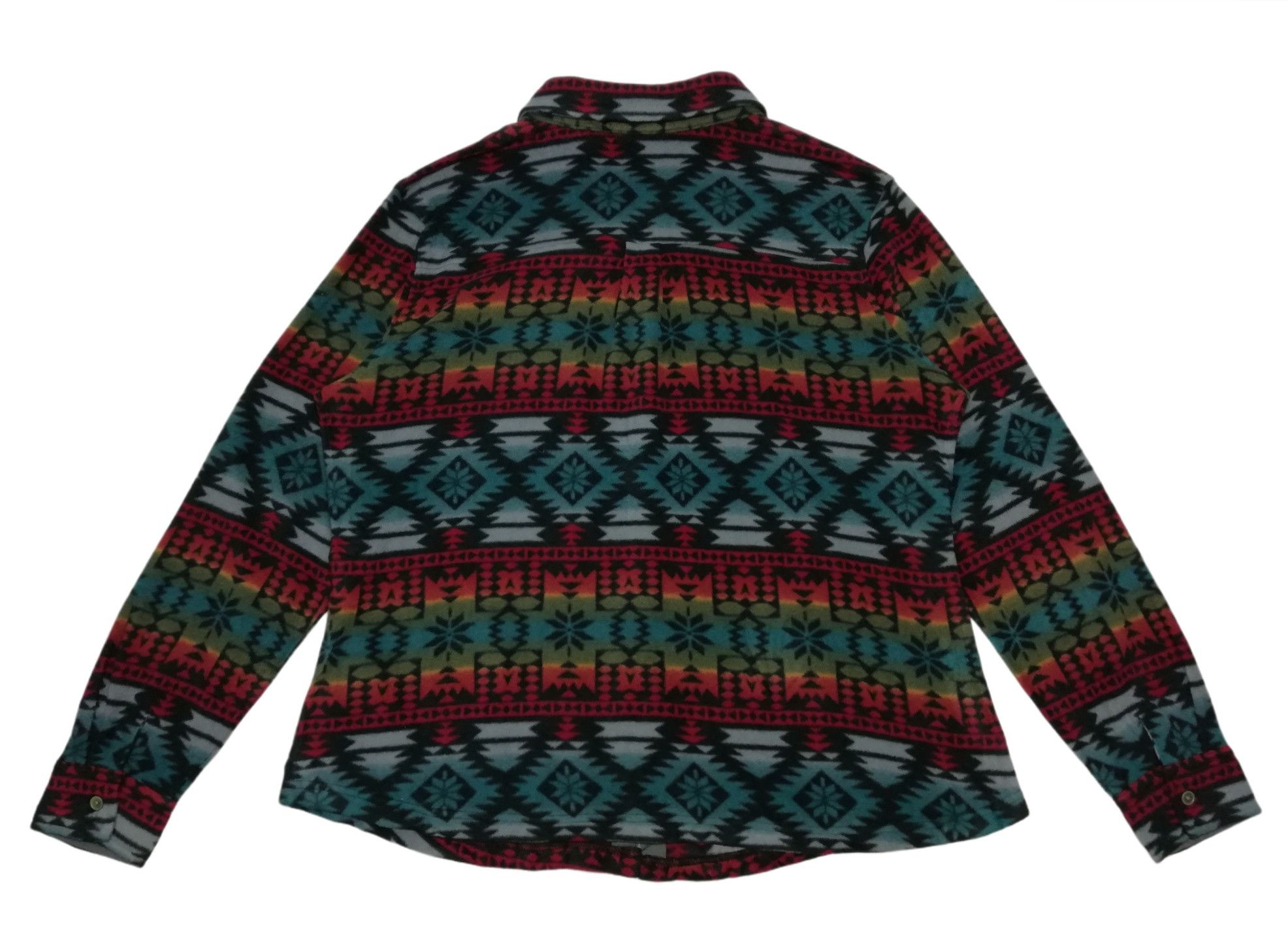 Handmade × Native 🔥Native Pattern Fleece Western Long Sleeve T-Shirts Button Size US L / EU 52-54 / 3 - 8 Thumbnail