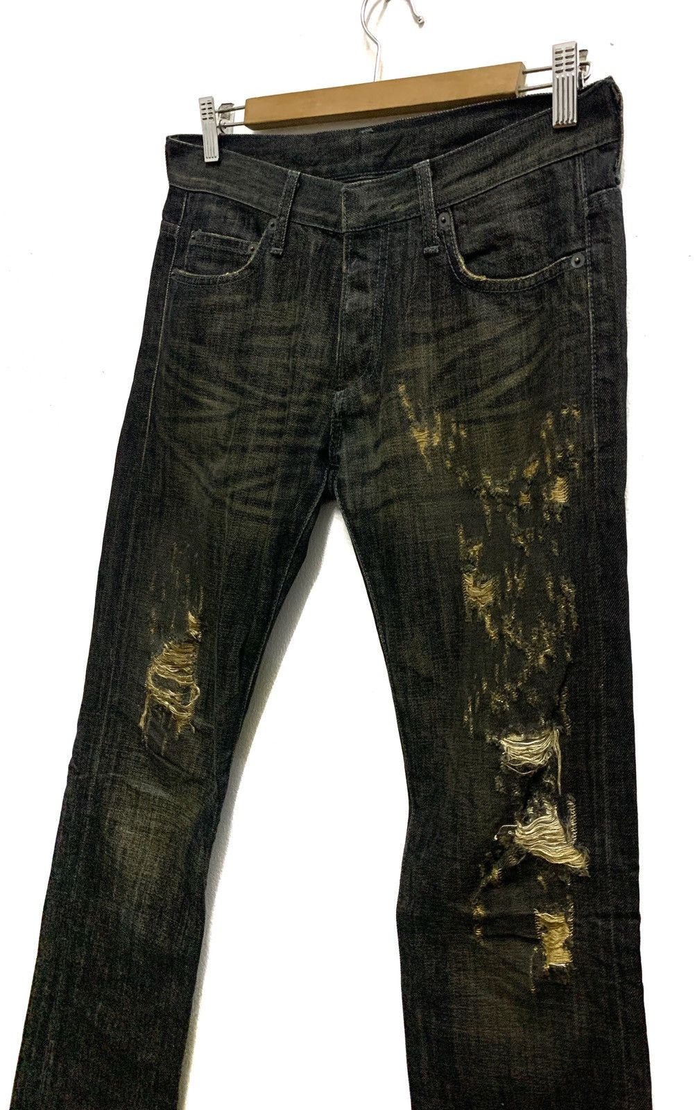 Other BLACK Distressed Skinny Jeans. Size US 29 - 2 Thumbnail