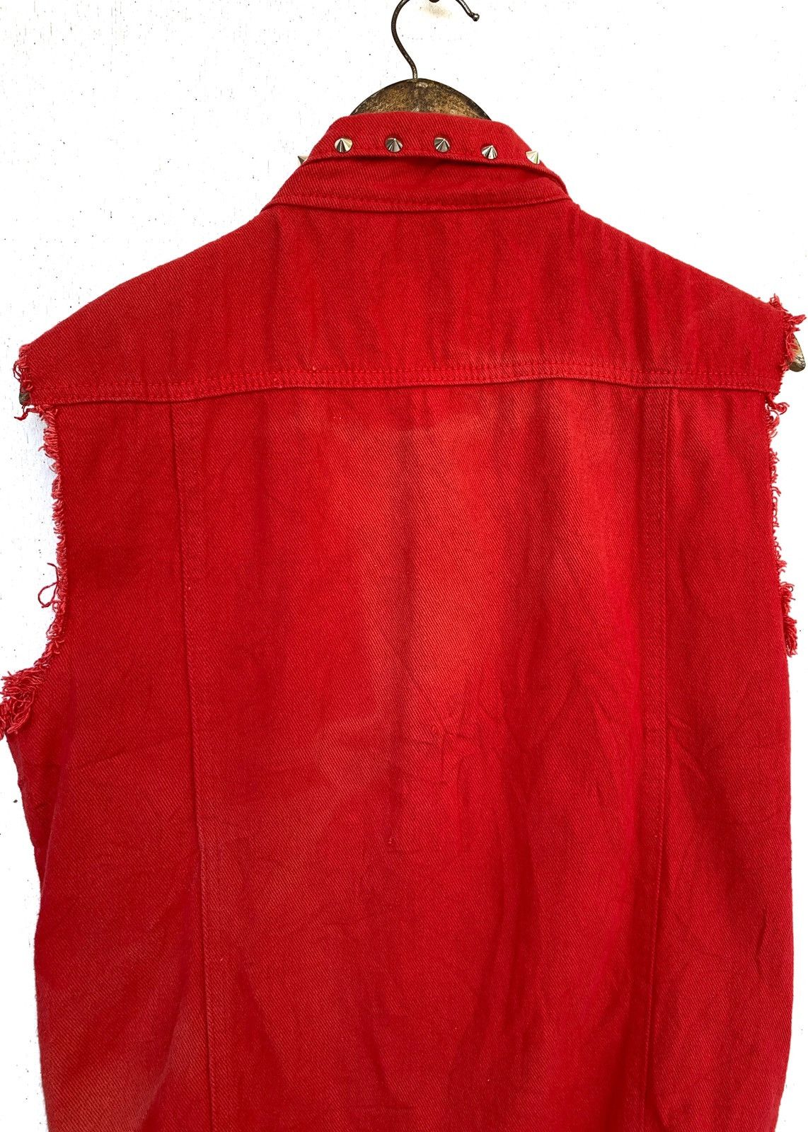 Designer Buttons Ups Sleeveless Jacket Jeans With Spike!! Size US M / EU 48-50 / 2 - 9 Thumbnail