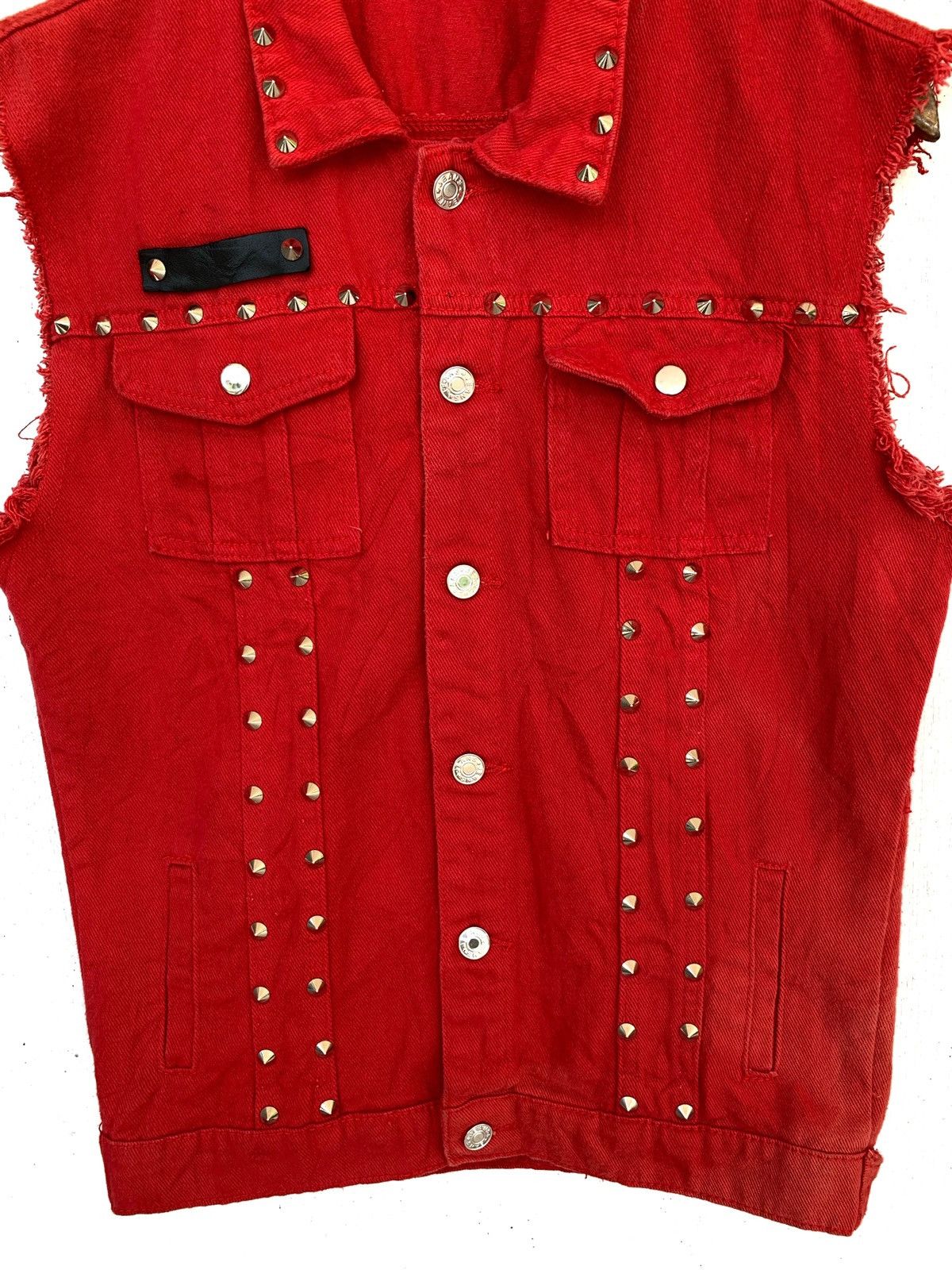 Designer Buttons Ups Sleeveless Jacket Jeans With Spike!! Size US M / EU 48-50 / 2 - 4 Thumbnail