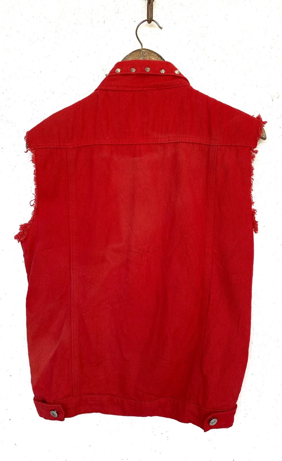 Designer Buttons Ups Sleeveless Jacket Jeans With Spike!! Size US M / EU 48-50 / 2 - 8 Thumbnail