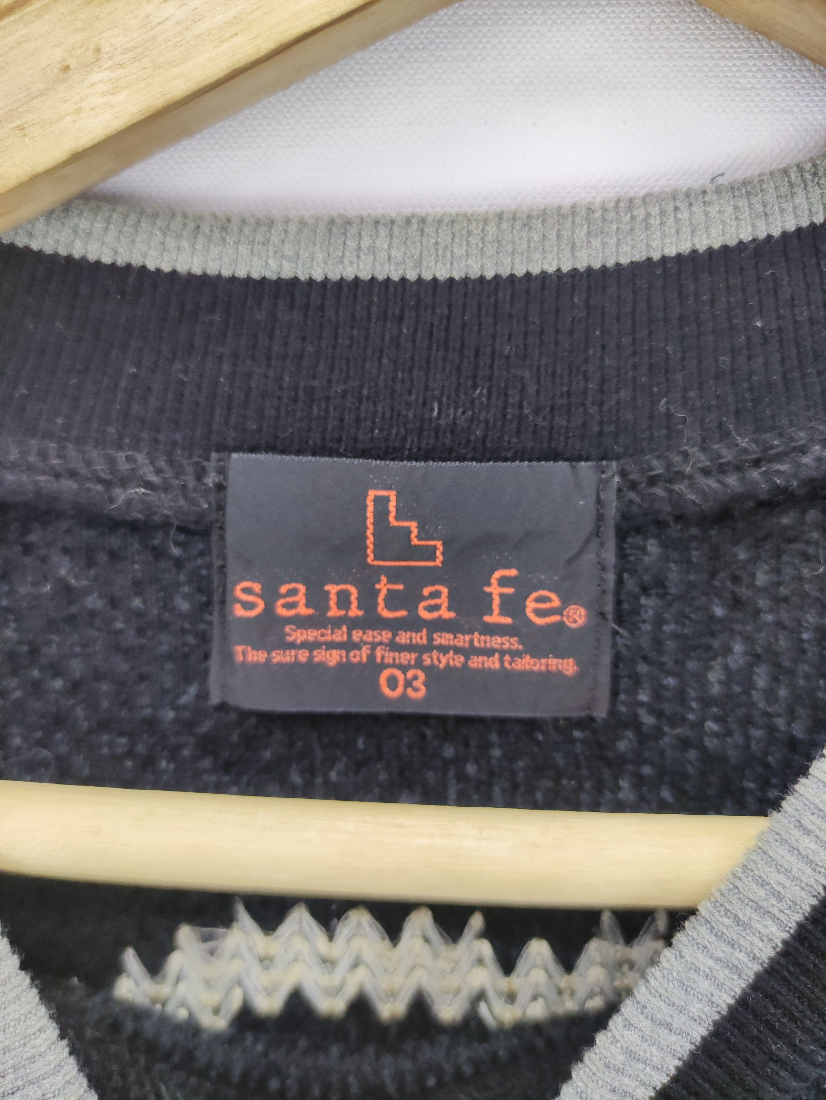 Japanese Brand Vintage Santa Fe Knit Sweater Embroidered Logo Size US M / EU 48-50 / 2 - 3 Thumbnail