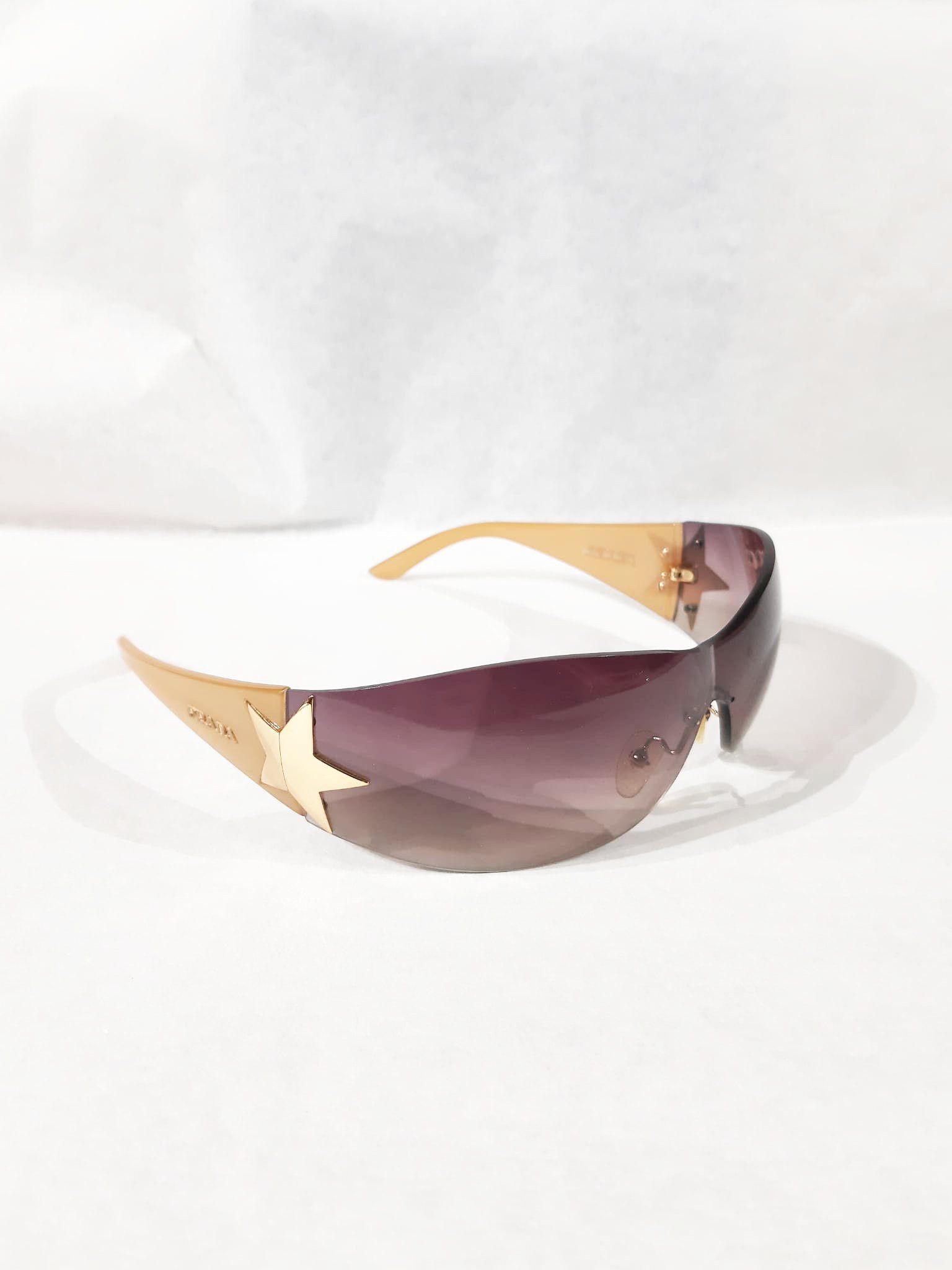 Prada Y2K Chrome Gold Star Sunglasses Vintage early 2000's Size ONE SIZE - 2 Thumbnail