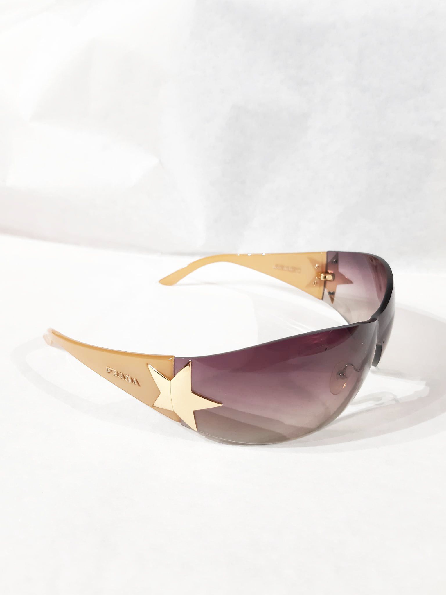 Prada Y2K Chrome Gold Star Sunglasses Vintage early 2000's Size ONE SIZE - 6 Thumbnail