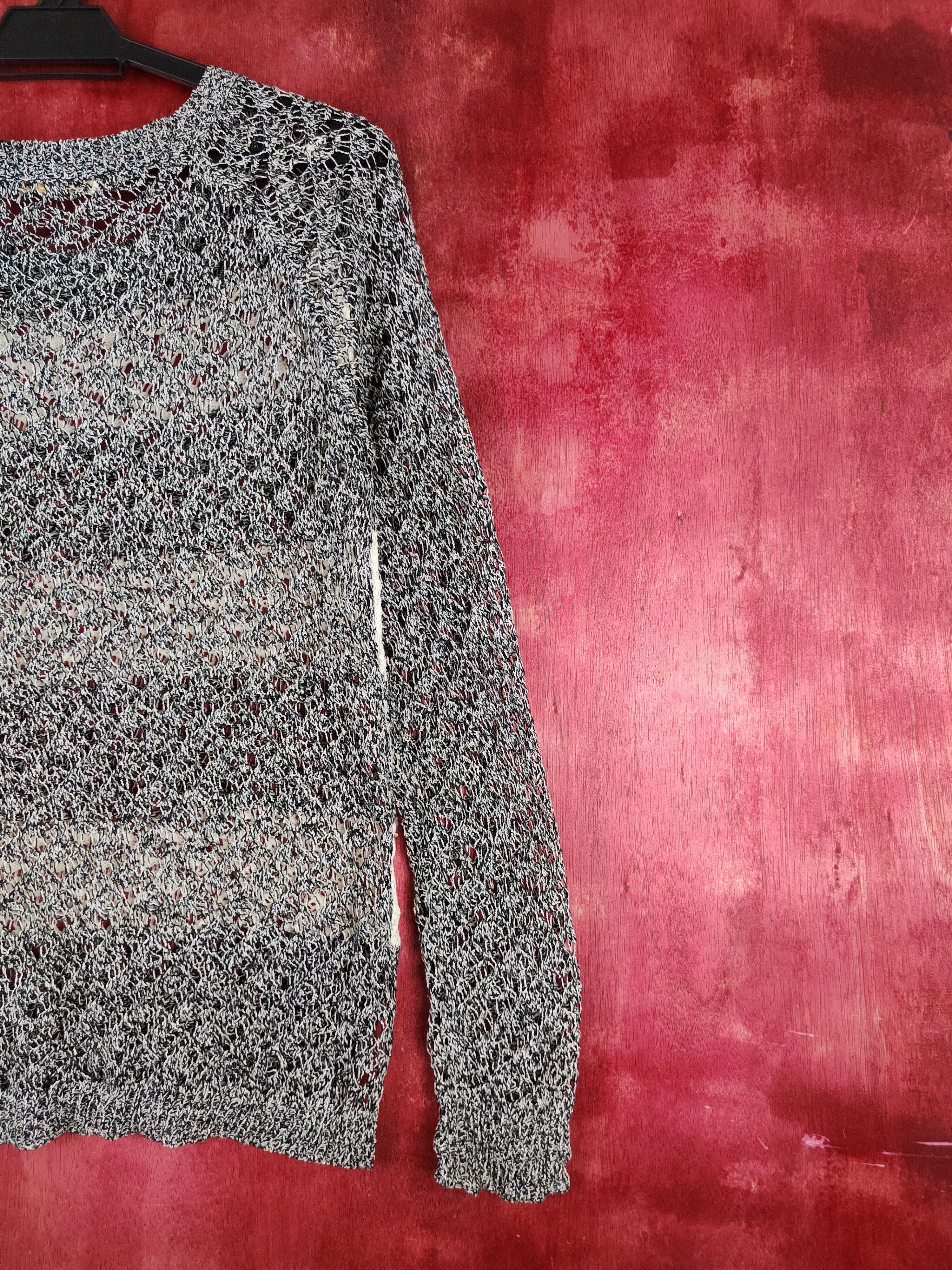 Hypebeast YingLong Black Ivory Crochet Meshnet Sweatshirt #S1002 Size M / US 6-8 / IT 42-44 - 9 Thumbnail
