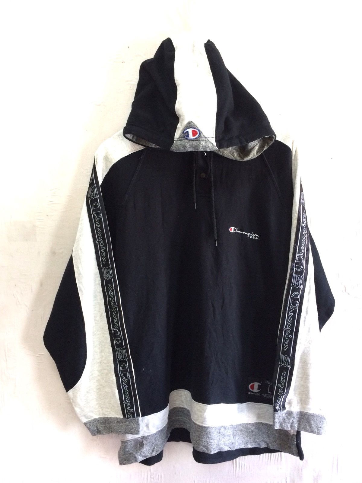 Champion CHAMPION Pull over sidetape sweatshirt with Hoodie Size US L / EU 52-54 / 3 - 1 Thumbnail
