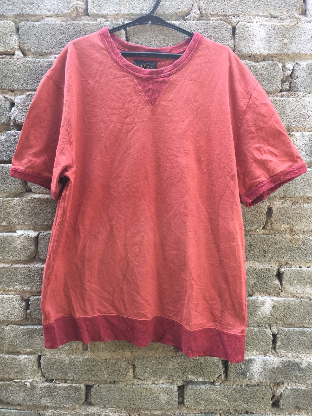 Beams Plus × Japanese Brand Beams Orange/Red Short Sleeve Sweater Size US S / EU 44-46 / 1 - 1 Thumbnail