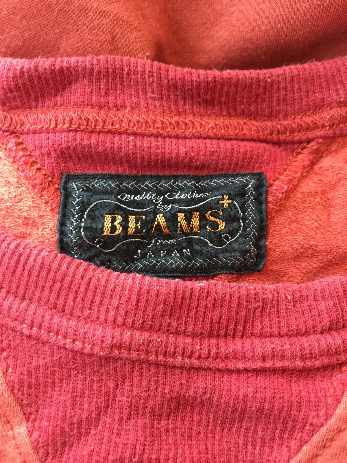 Beams Plus × Japanese Brand Beams Orange/Red Short Sleeve Sweater Size US S / EU 44-46 / 1 - 3 Thumbnail
