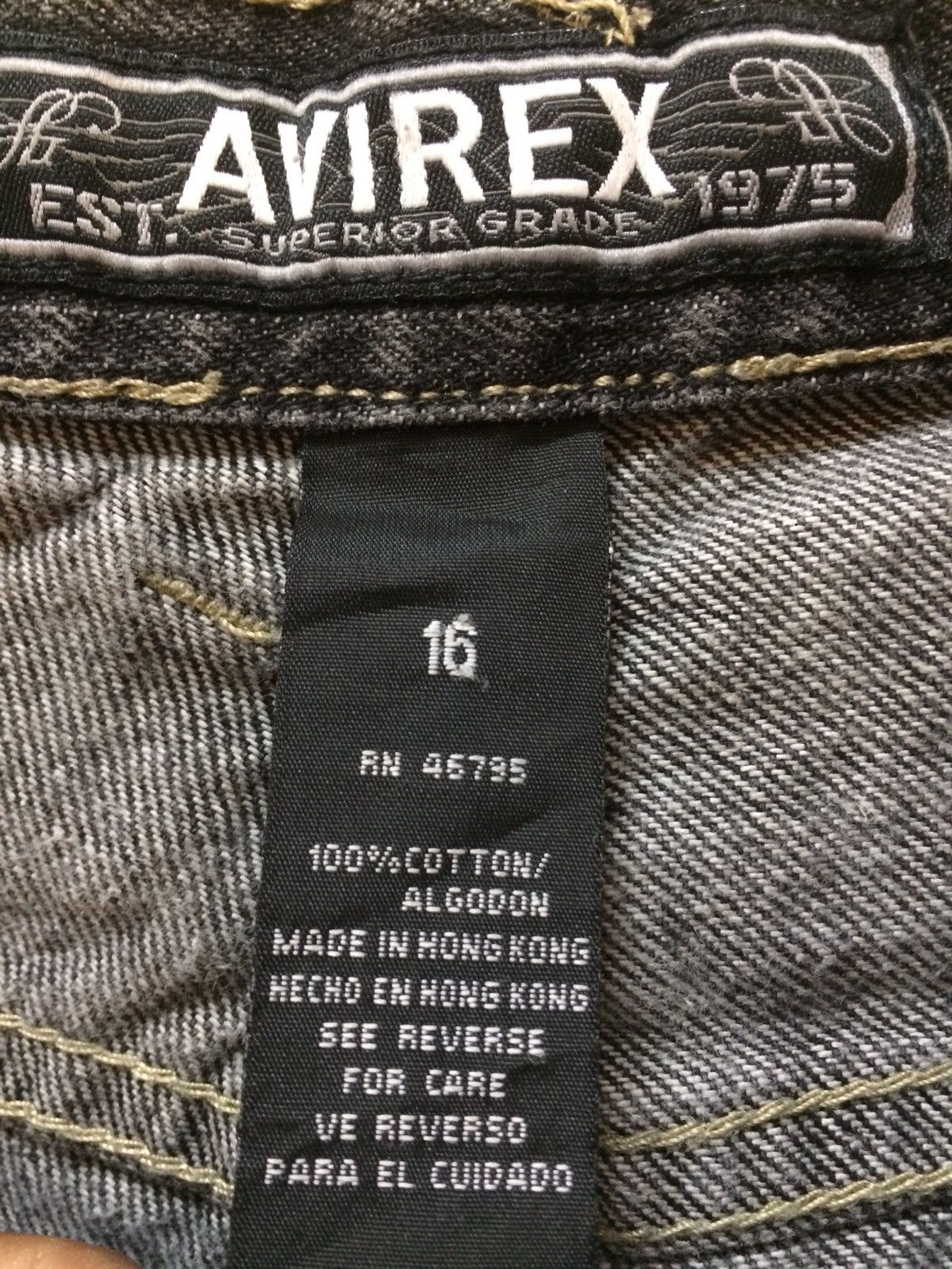 Avirex vintage AVIREX Jeans Dark Grey colours. Size US 28 / EU 44 - 12 Thumbnail