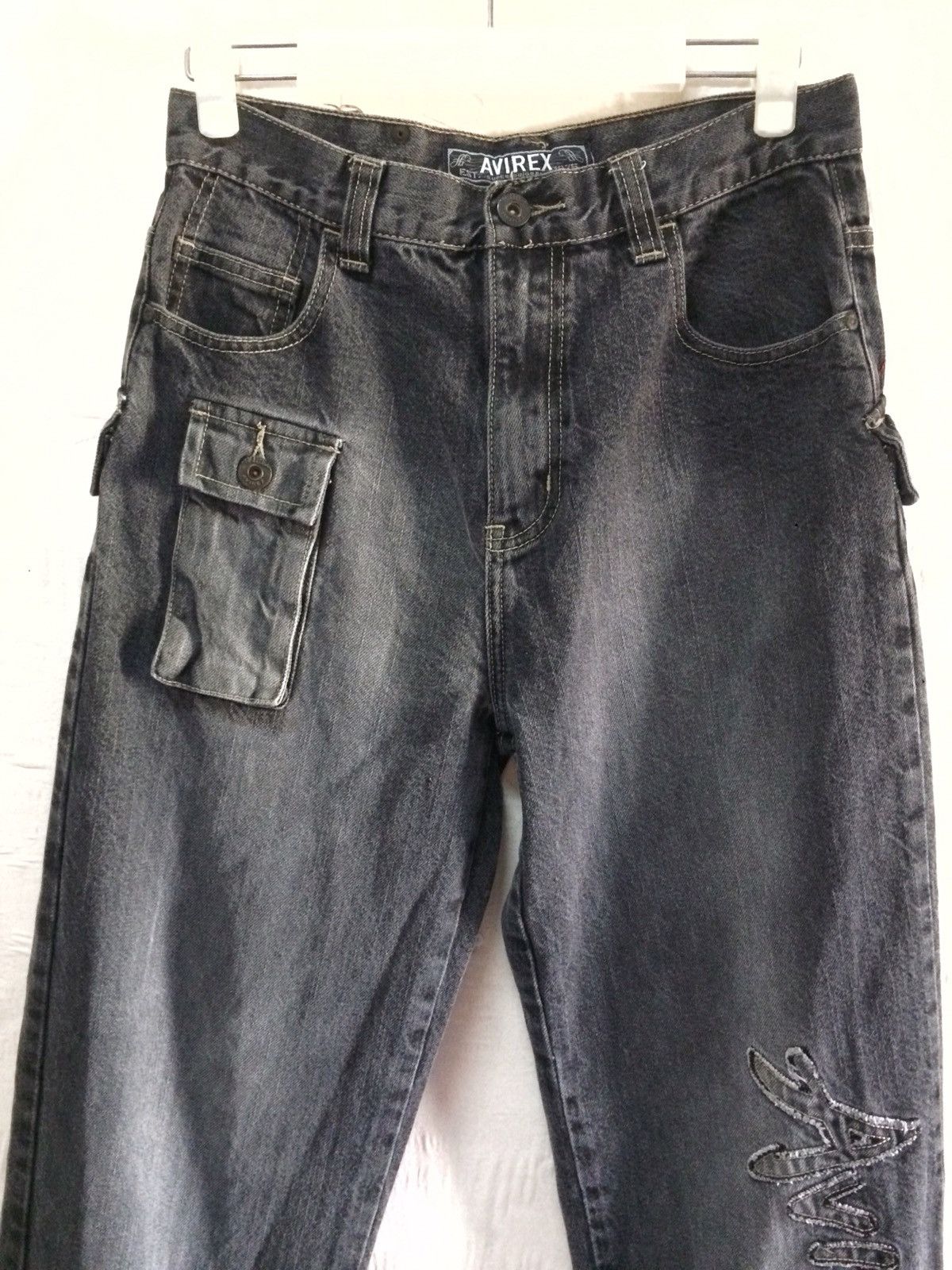 Avirex vintage AVIREX Jeans Dark Grey colours. Size US 28 / EU 44 - 2 Thumbnail