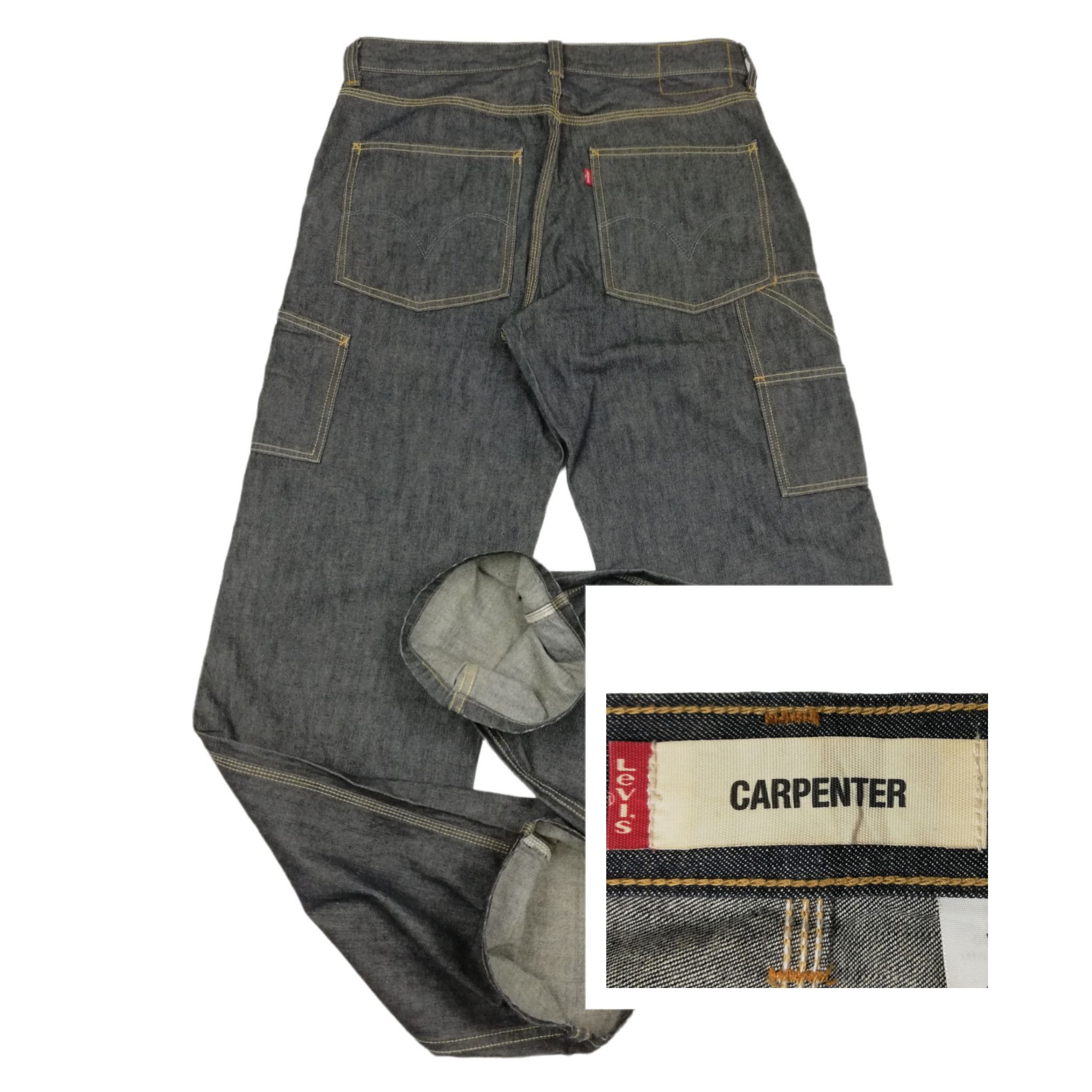image of Levis Strauss & Co Ss 2005 Loose Straight Carpenter Jeans in Dark Grey, Men's (Size 34)
