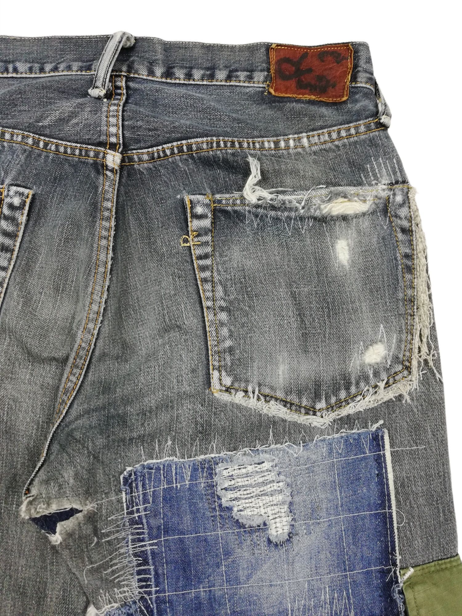 45rpm 🔥Archival 45rpm Reconstructed Patchwork Hybrid Cargo Denim Size US 31 - 21 Thumbnail