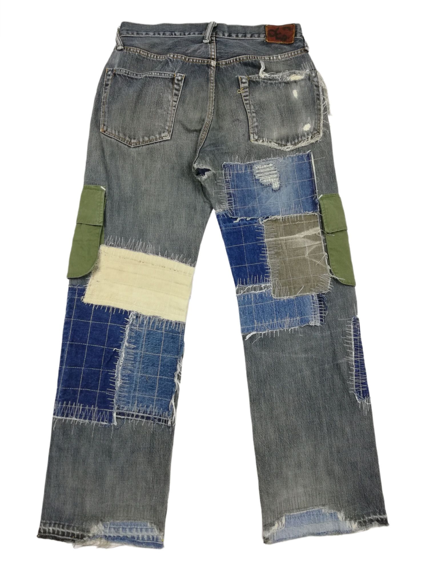 45rpm 🔥Archival 45rpm Reconstructed Patchwork Hybrid Cargo Denim Size US 31 - 16 Thumbnail