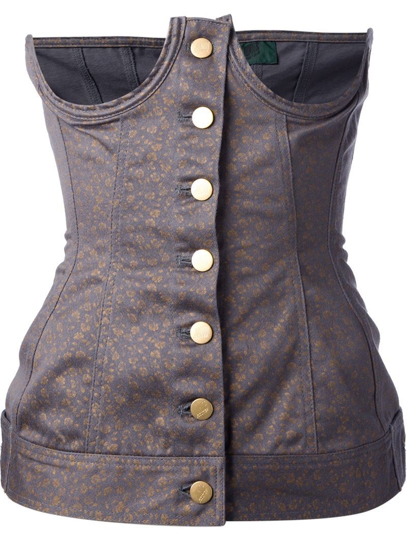 Jean Paul Gaultier Jean Paul Gaultier Kardashian Cut Out Top Cone Bra Corset Size M / US 6-8 / IT 42-44 - 1 Thumbnail