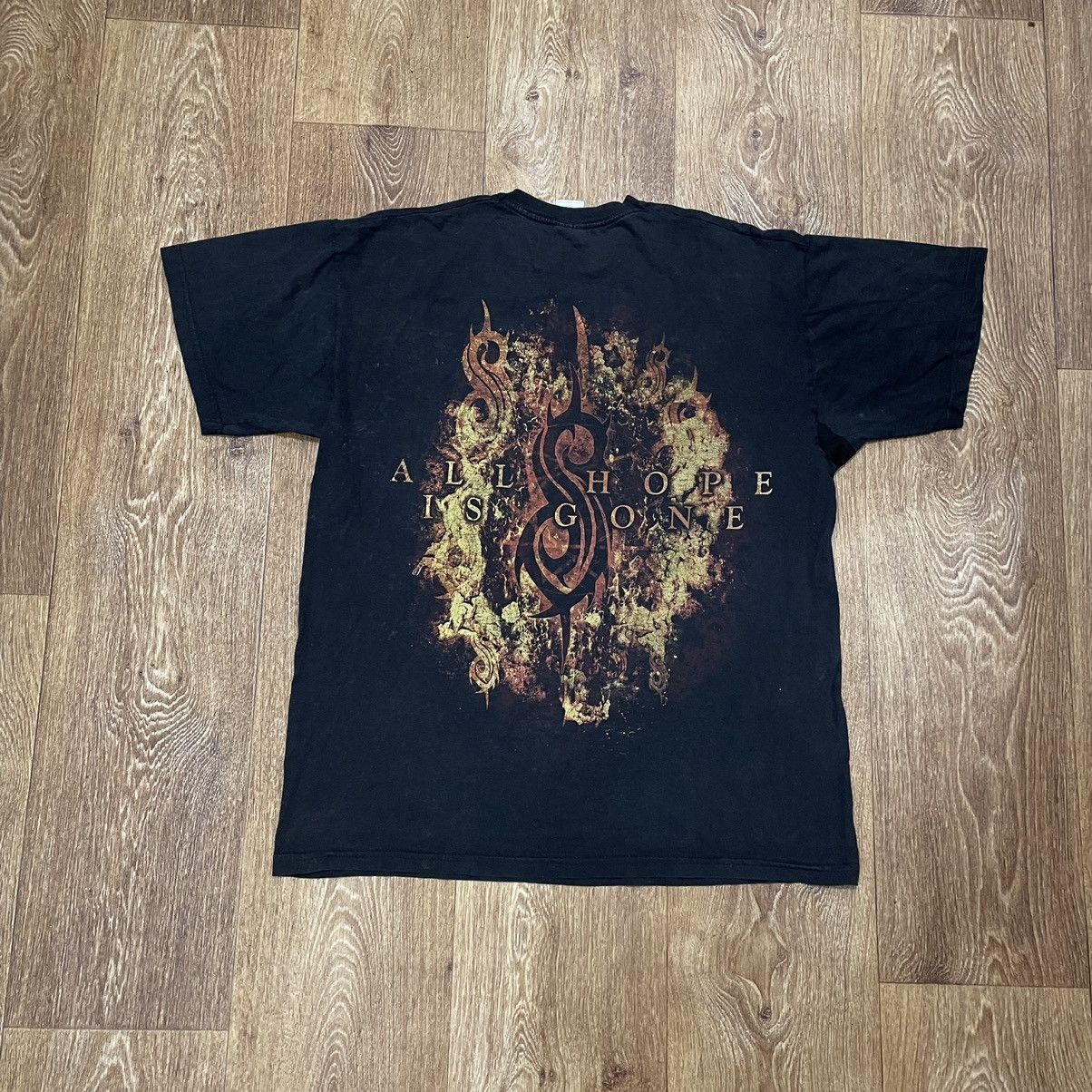 Vintage Vintage Y2K Slipknot Band Tee Sun Faded Streetwear Tapered L Size US L / EU 52-54 / 3 - 8 Thumbnail