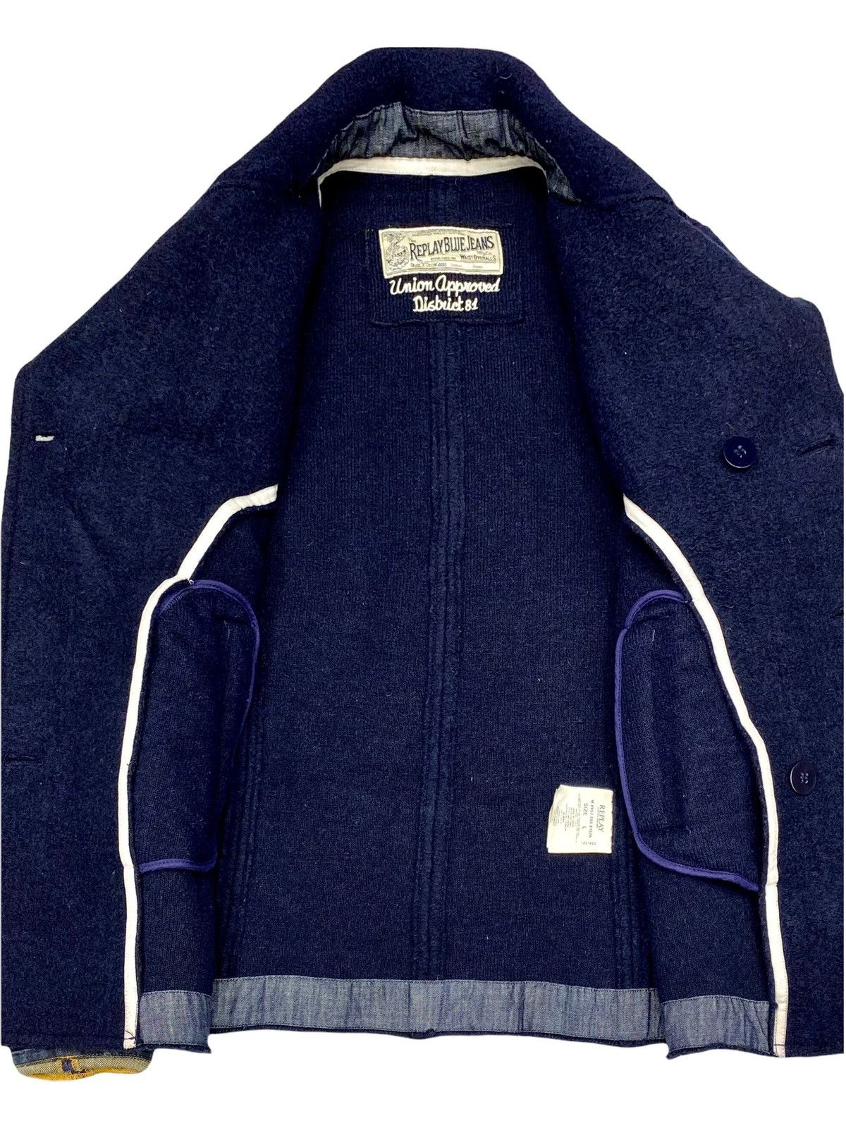 Replay VTG FLEECE REPLAY BLUE JEANS DENIM JACKET Size US M / EU 48-50 / 2 - 16 Thumbnail