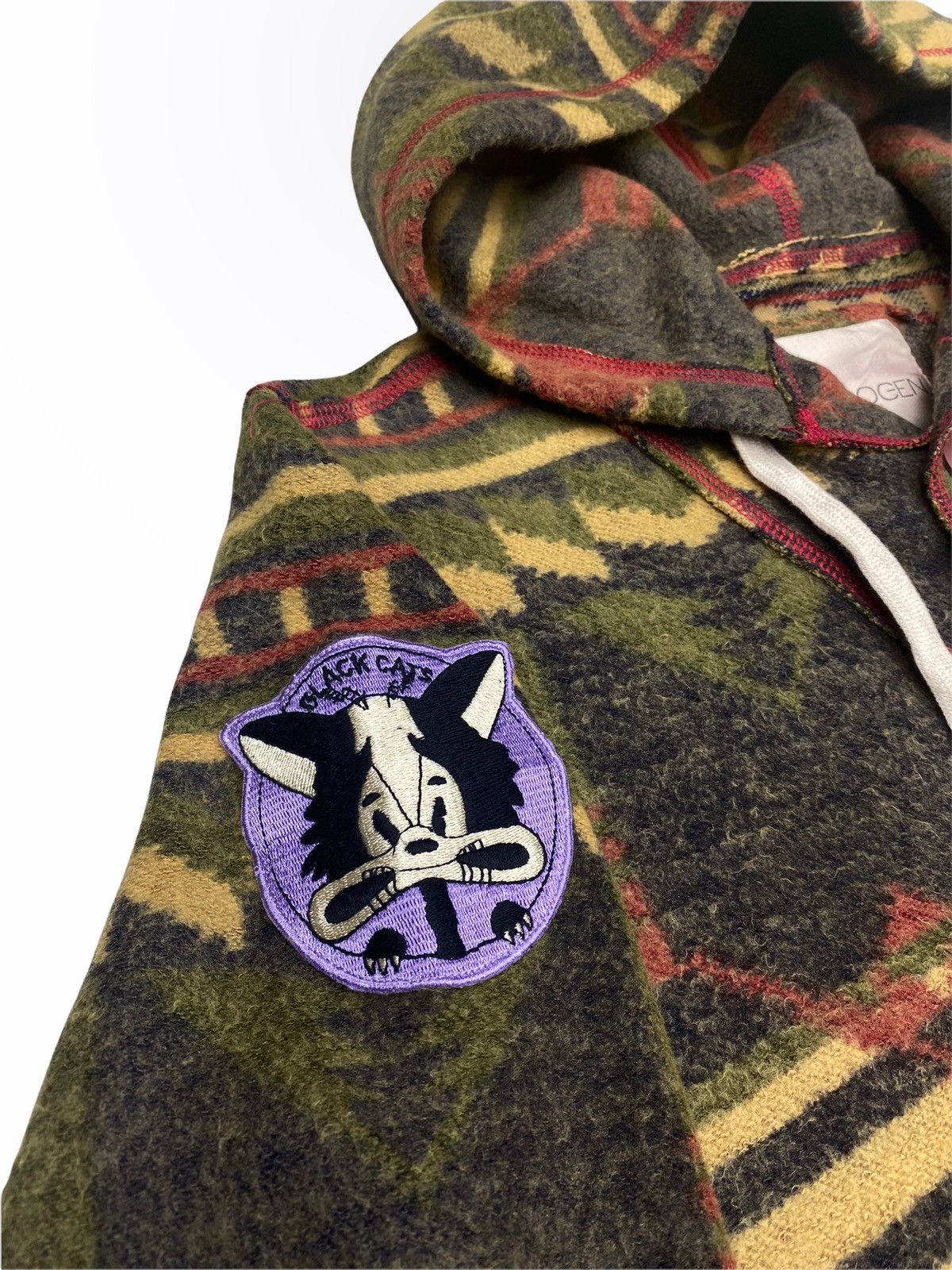 HYDROGEN VINTAGE HYDROGEN ITALY 🇮🇹 FLEECE WITH SKULL PATCHES Size US M / EU 48-50 / 2 - 7 Thumbnail