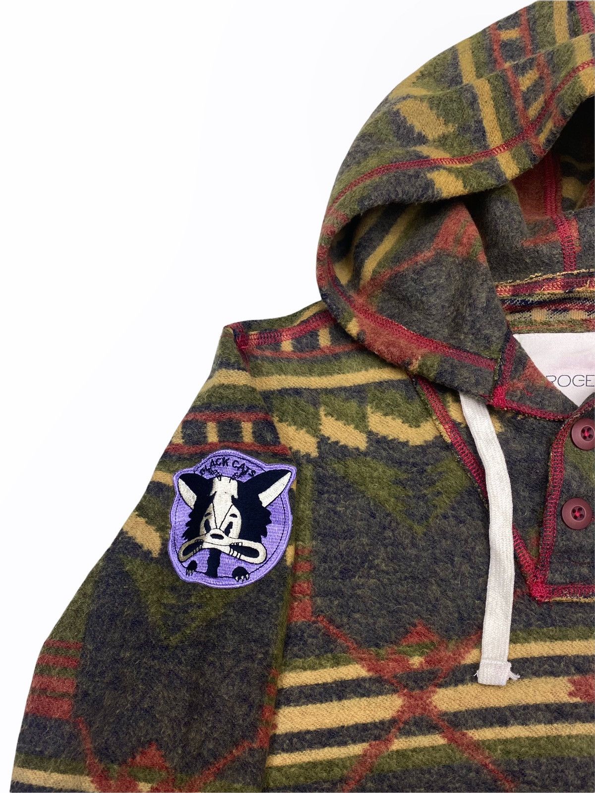 HYDROGEN VINTAGE HYDROGEN ITALY 🇮🇹 FLEECE WITH SKULL PATCHES Size US M / EU 48-50 / 2 - 6 Thumbnail