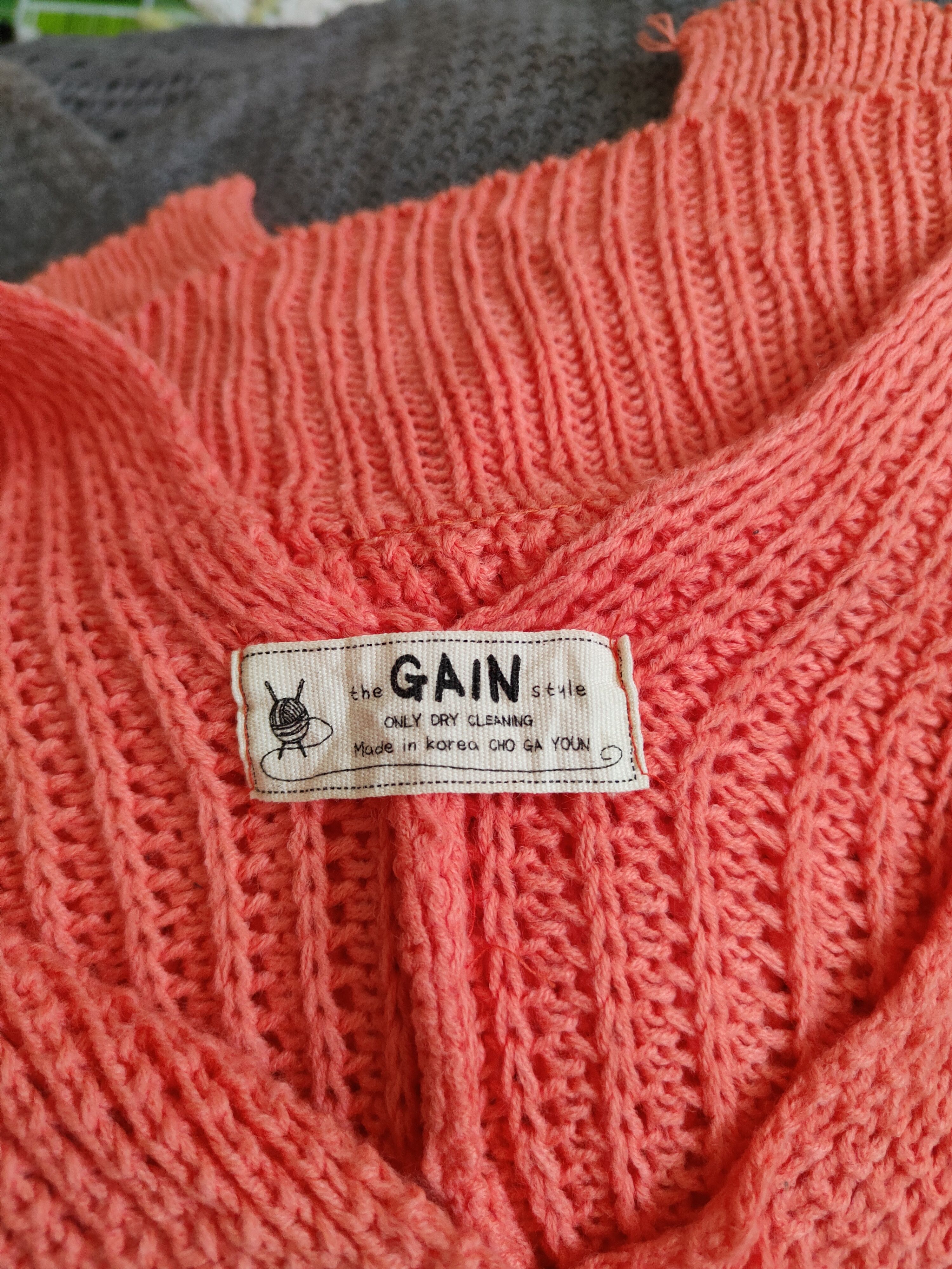 Homespun Knitwear Gain Orange Crochet Meshnet Knitwear Cardigan #S1007 Size XL / US 12-14 / IT 48-50 - 10 Thumbnail