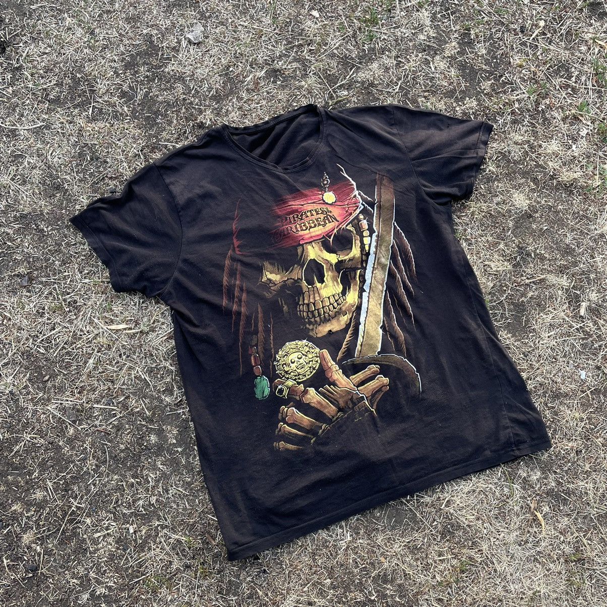 Vintage Vintage Y2K Graphic Tee Skull Pirate Horror Punk Streetwear Size US M / EU 48-50 / 2 - 4 Thumbnail