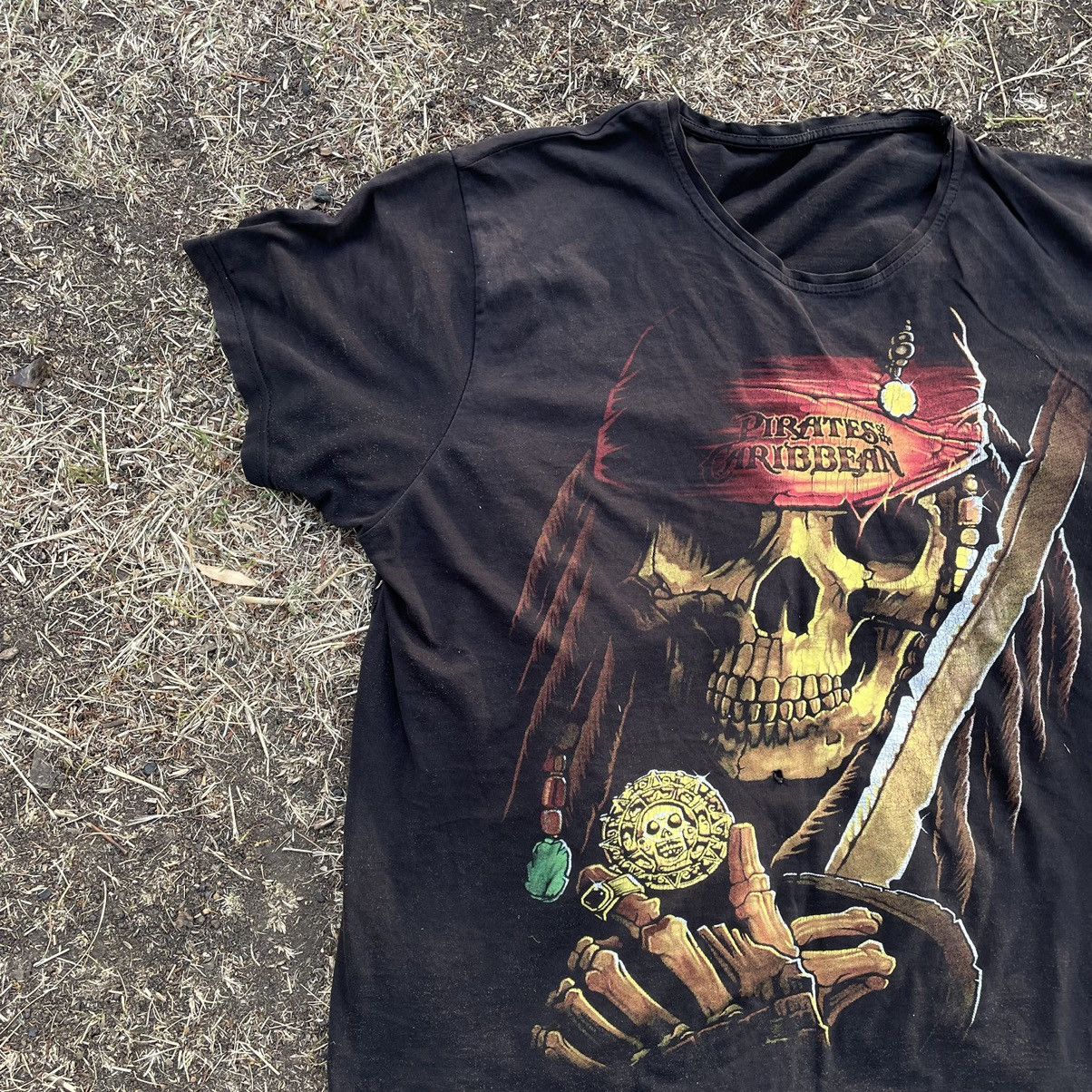 Vintage Vintage Y2K Graphic Tee Skull Pirate Horror Punk Streetwear Size US M / EU 48-50 / 2 - 3 Thumbnail
