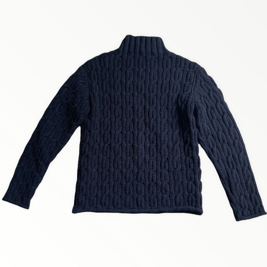 Yohji Yamamoto AW03 Chain Link Stretch Heavy Knit Wool Fisher Man Sweater Size US M / EU 48-50 / 2 - 2 Thumbnail