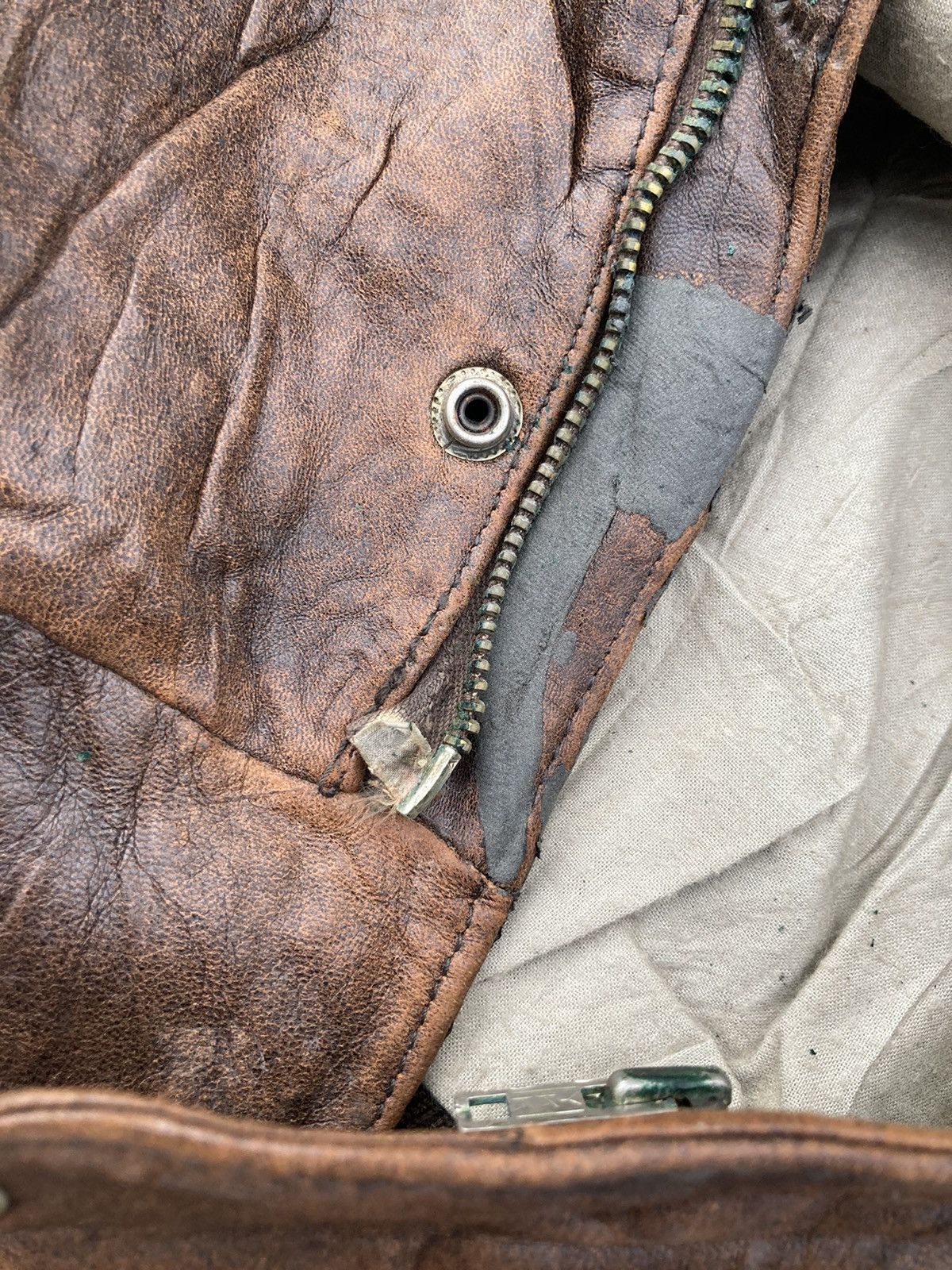 Vintage HOUSTON SLEEVELESS LEATHER JACKET Size US L / EU 52-54 / 3 - 6 Thumbnail