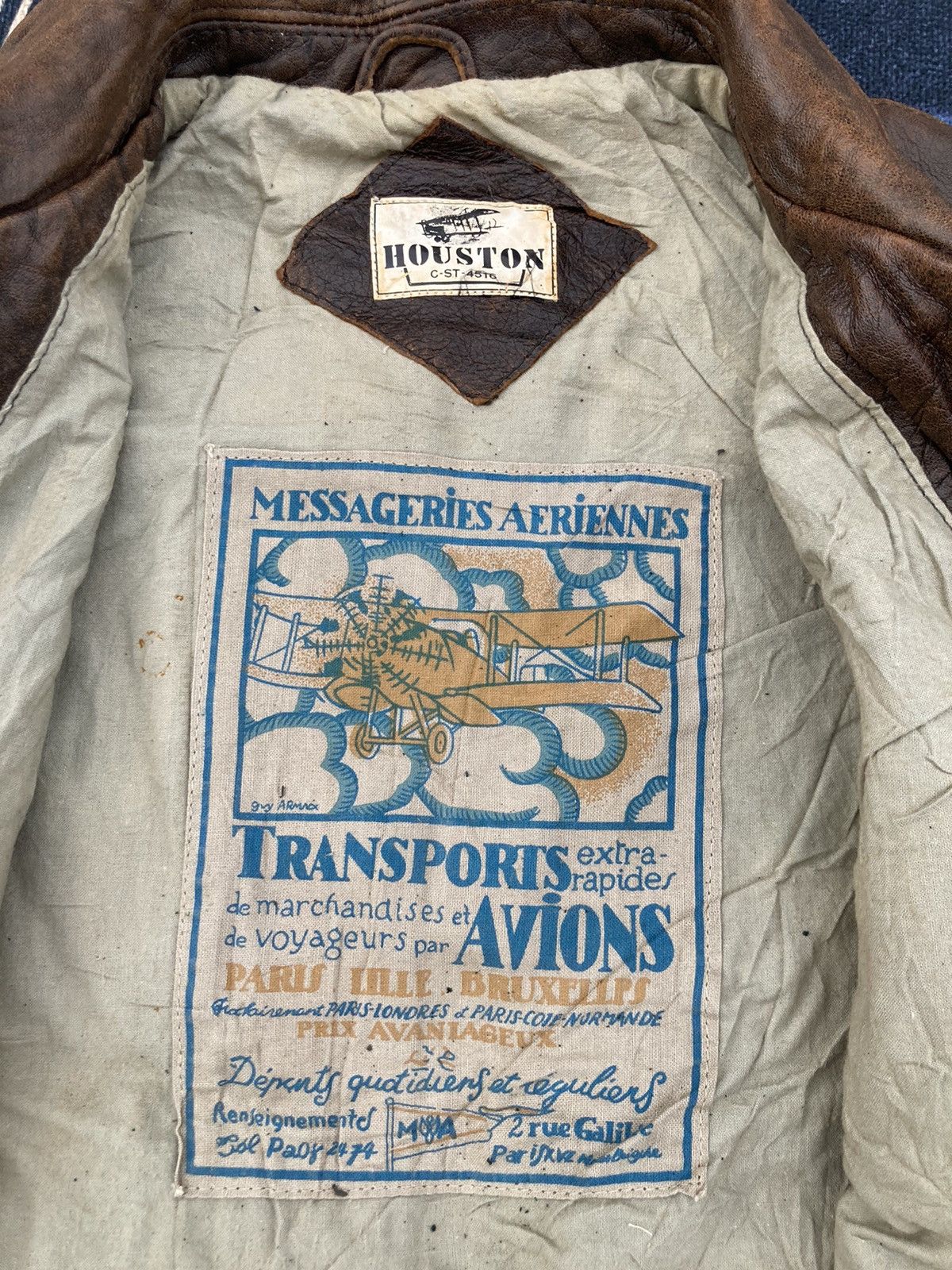 Vintage HOUSTON SLEEVELESS LEATHER JACKET Size US L / EU 52-54 / 3 - 7 Thumbnail