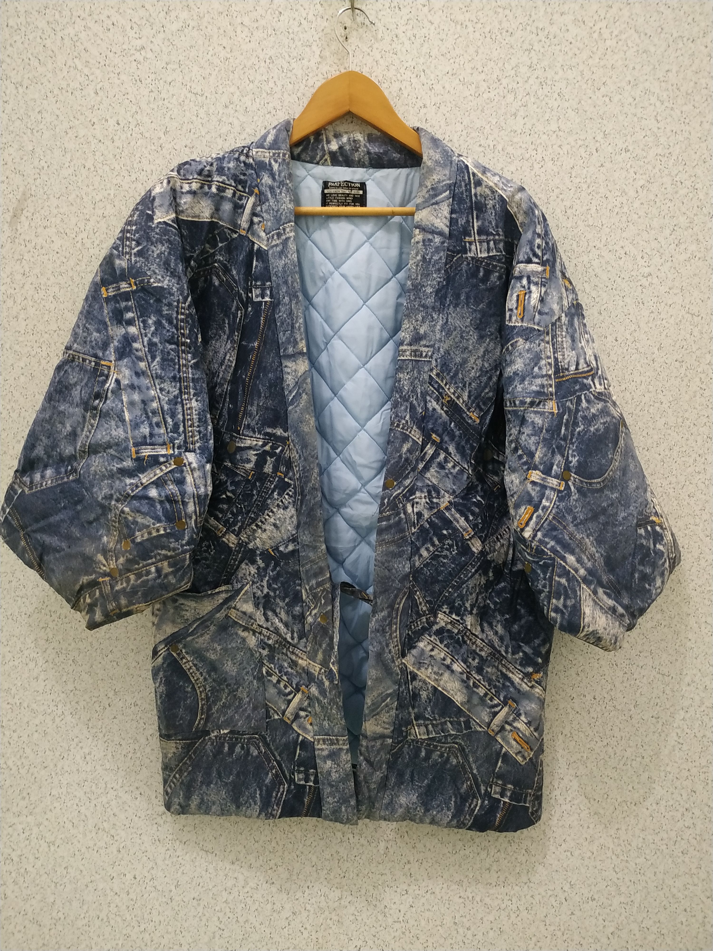 Japanese Brand Parfection Ever Green Quilted Kimono Jacket Made In Japan Size US L / EU 52-54 / 3 - 2 Thumbnail