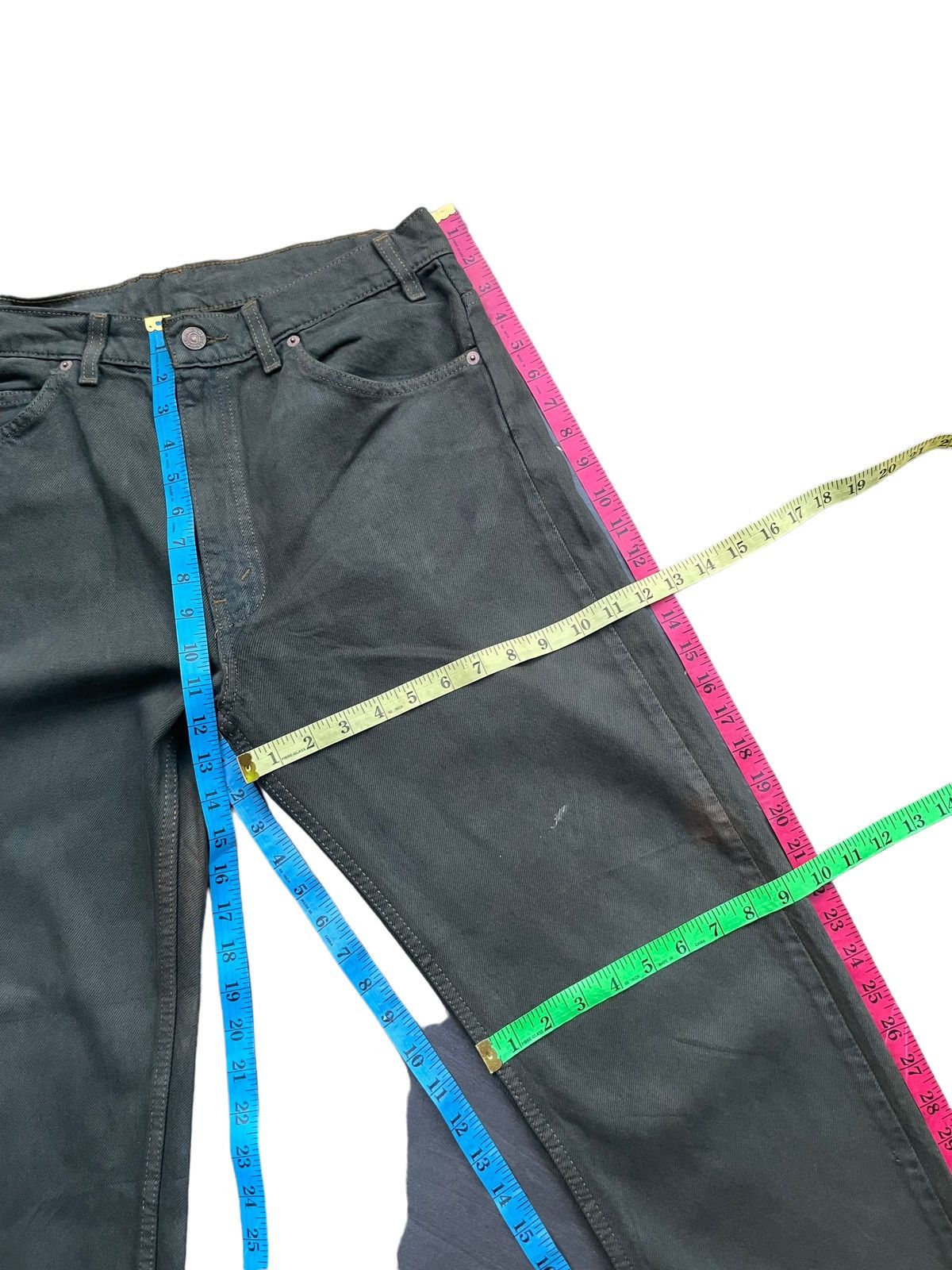 Levi's Vintage Levis 505 e Dye Green Faded Denim Size US 33 - 14 Thumbnail