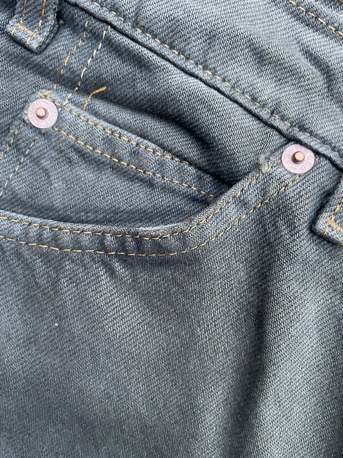 Levi's Vintage Levis 505 e Dye Green Faded Denim Size US 33 - 22 Thumbnail