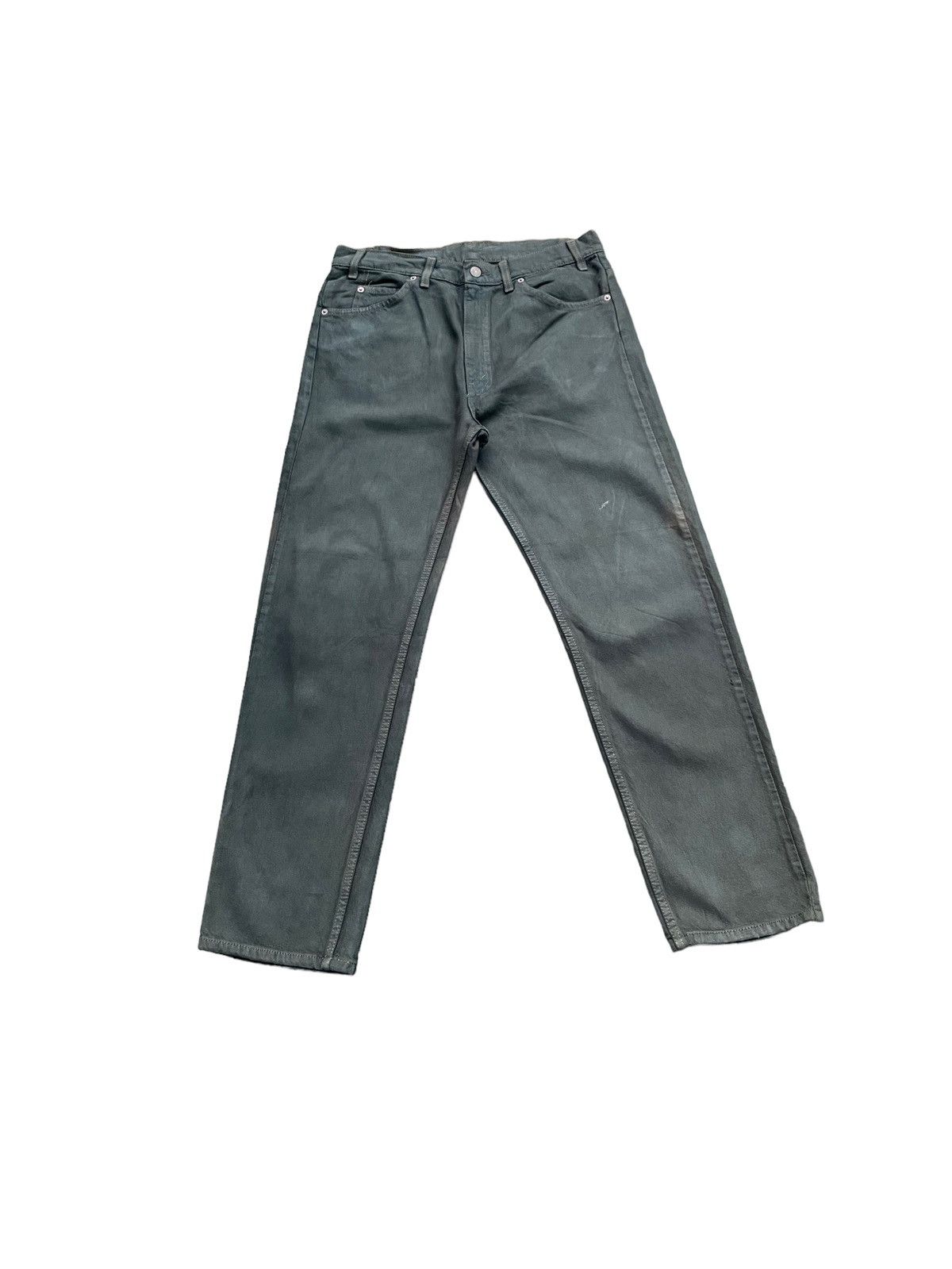 Levi's Vintage Levis 505 e Dye Green Faded Denim Size US 33 - 1 Thumbnail