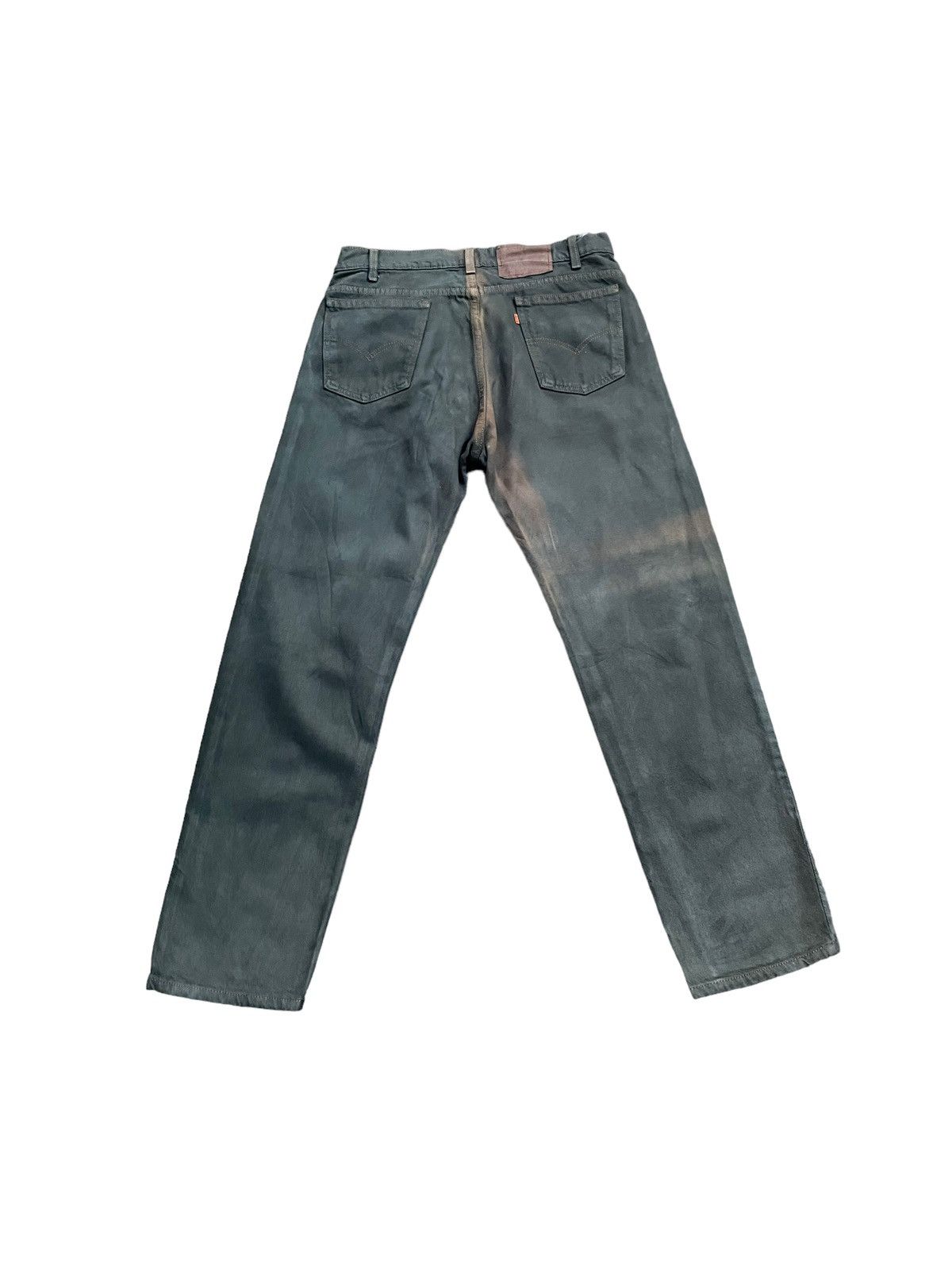 Levi's Vintage Levis 505 e Dye Green Faded Denim Size US 33 - 6 Thumbnail