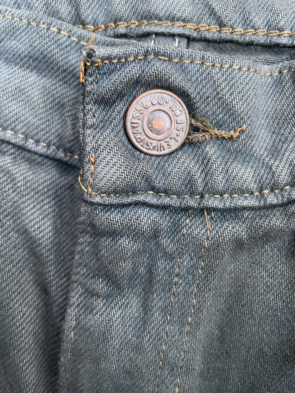 Levi's Vintage Levis 505 e Dye Green Faded Denim Size US 33 - 21 Thumbnail