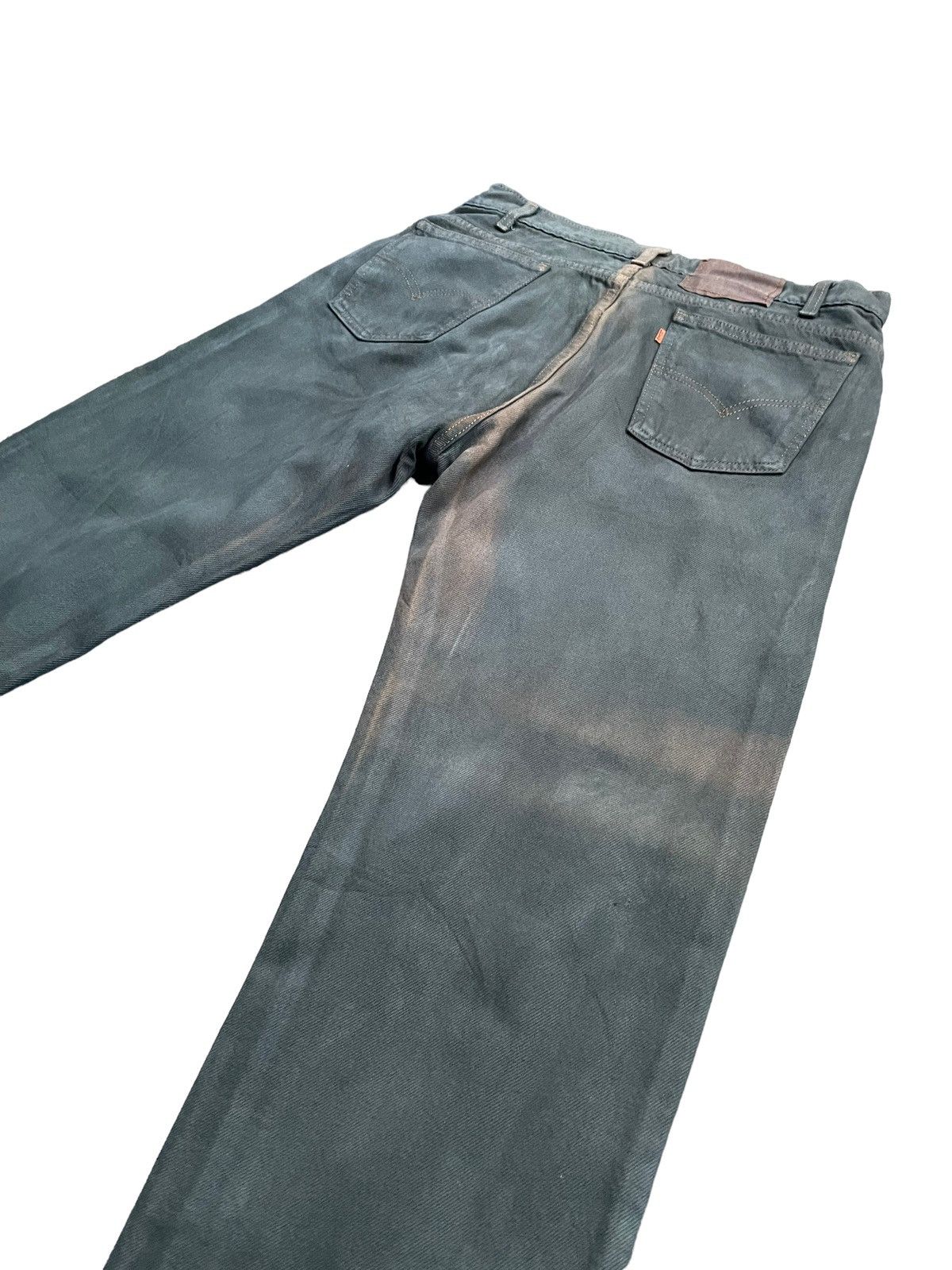 Levi's Vintage Levis 505 e Dye Green Faded Denim Size US 33 - 7 Thumbnail