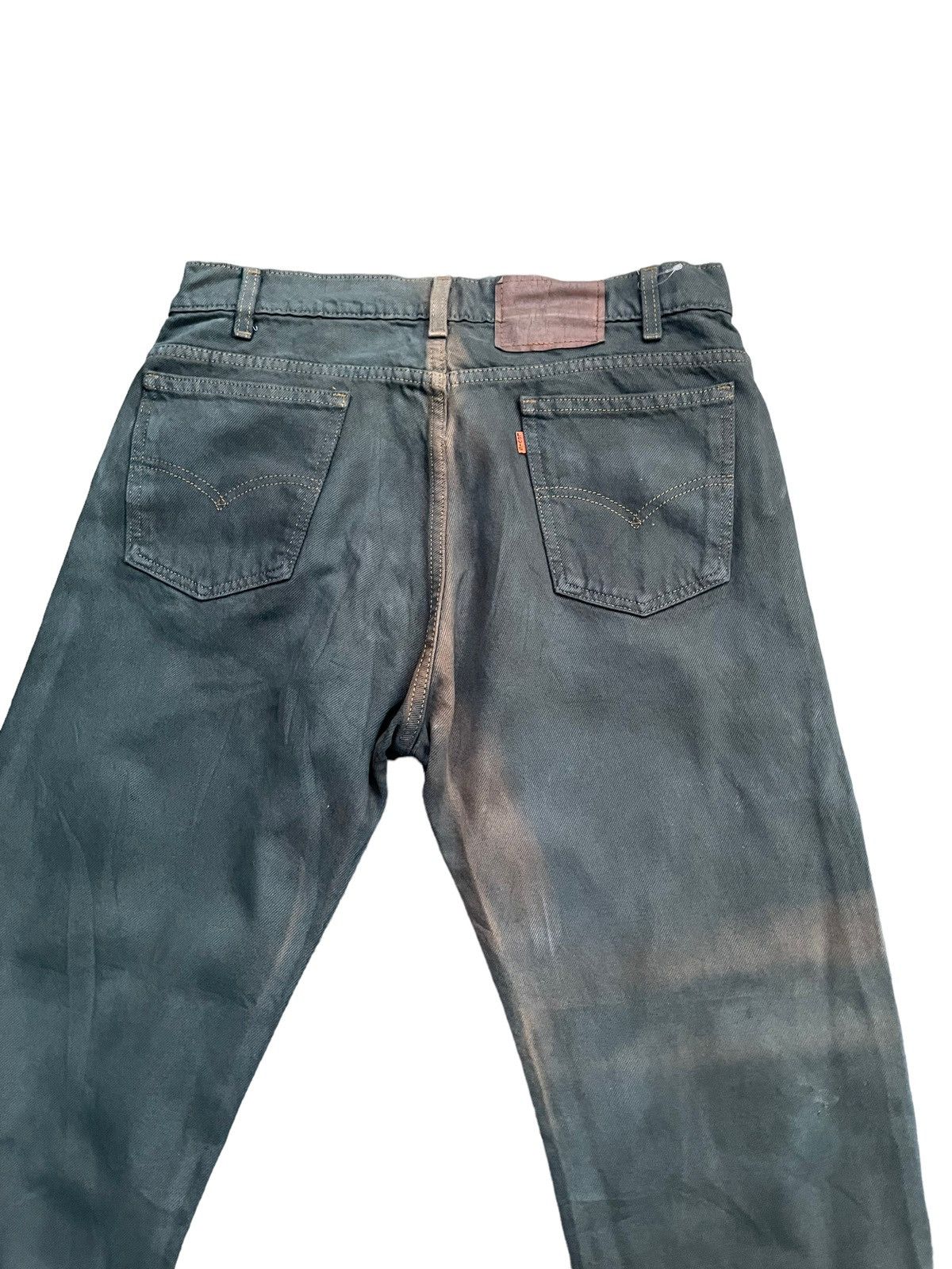 Levi's Vintage Levis 505 e Dye Green Faded Denim Size US 33 - 8 Thumbnail