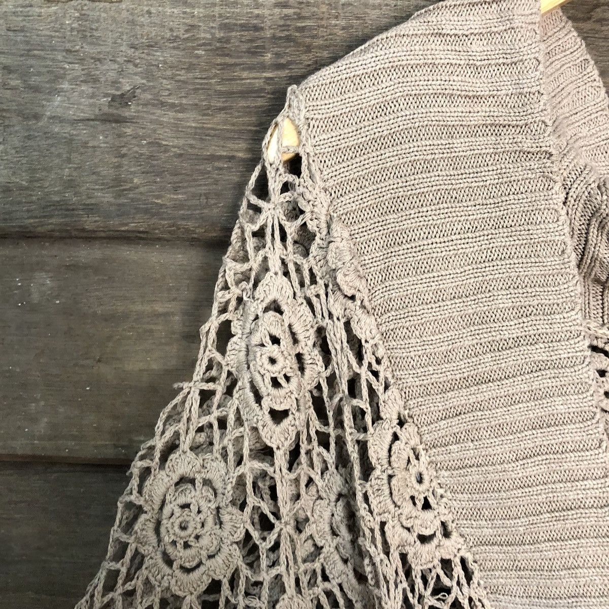 Hypebeast Witchery Mesh Net Crochet Cardigan Knitwear #7201 Size S / US 4 / IT 40 - 4 Thumbnail