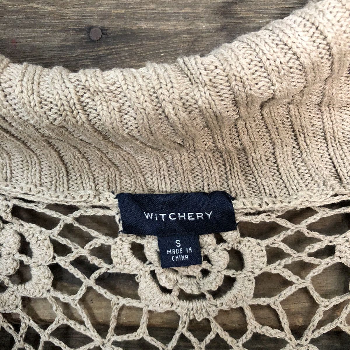 Hypebeast Witchery Mesh Net Crochet Cardigan Knitwear #7201 Size S / US 4 / IT 40 - 5 Thumbnail