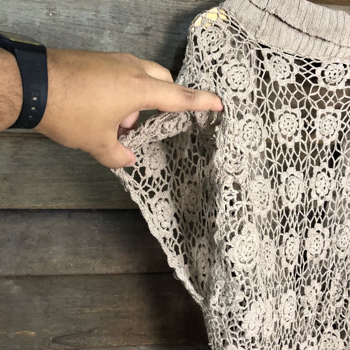 Hypebeast Witchery Mesh Net Crochet Cardigan Knitwear #7201 Size S / US 4 / IT 40 - 11 Thumbnail