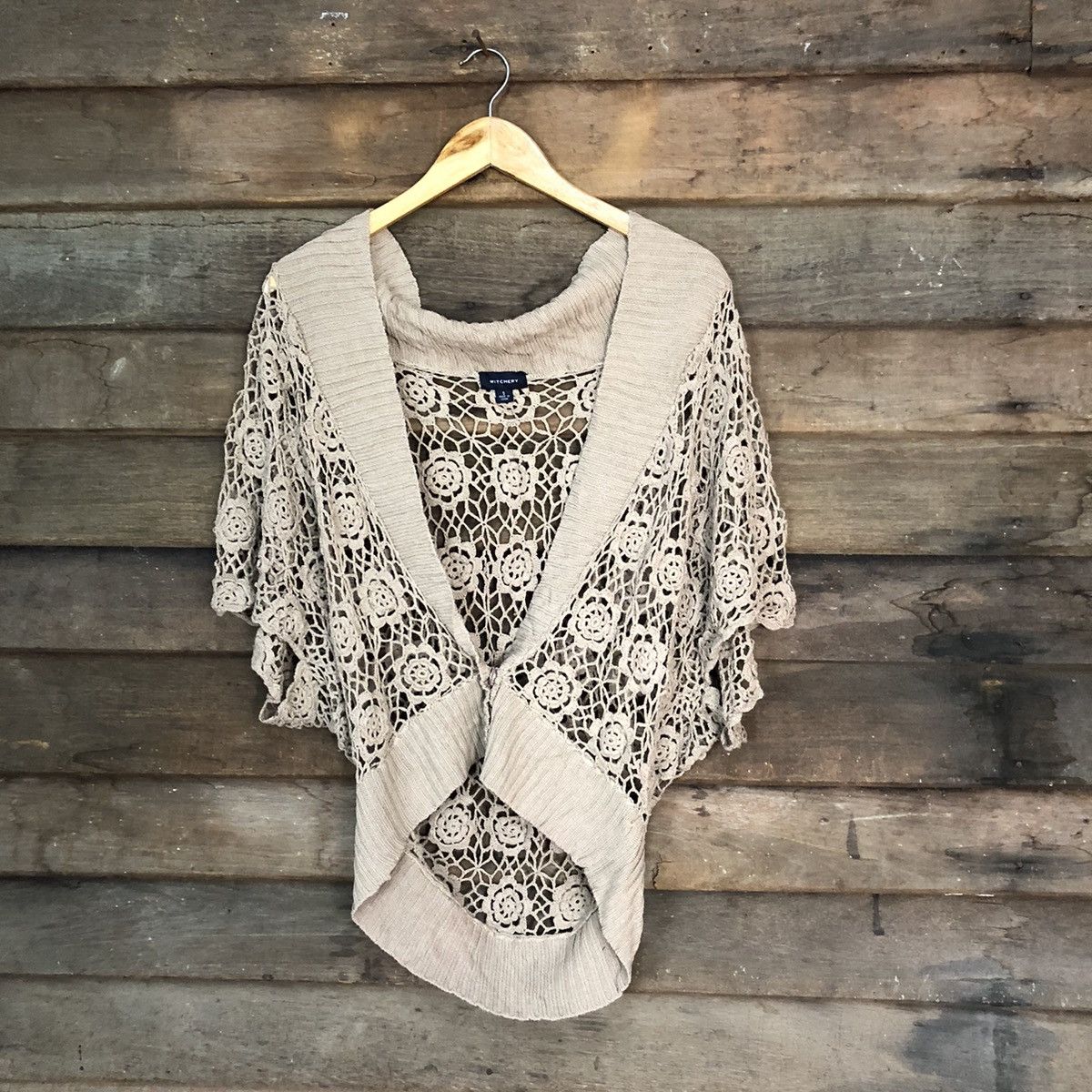 Hypebeast Witchery Mesh Net Crochet Cardigan Knitwear #7201 Size S / US 4 / IT 40 - 1 Thumbnail