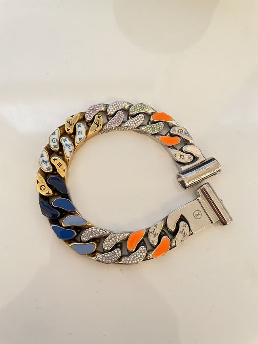 Louis Vuitton X Virgil Abloh Silver Lockit Bracelet Rainbow for Women