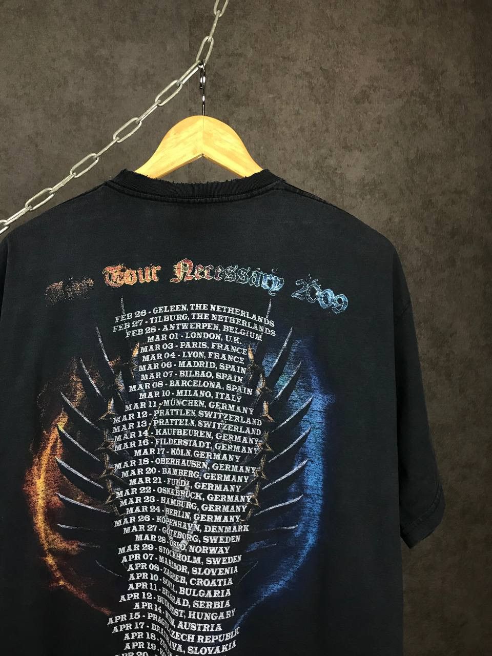 Band Tees Hammer Fall 2009 vintage rock band distressed tour tee Size US XL / EU 56 / 4 - 5 Thumbnail