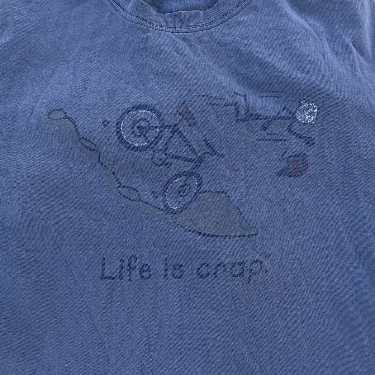 Vintage Vintage 90s Adult “ Life is Crap ” Art Humor Tee Streetwear Size US L / EU 52-54 / 3 - 4 Thumbnail