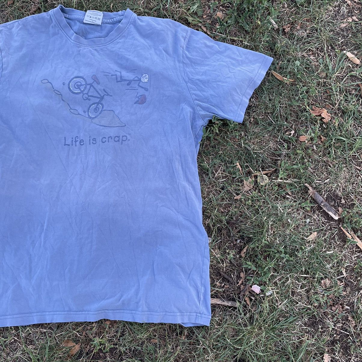 Vintage Vintage 90s Adult “ Life is Crap ” Art Humor Tee Streetwear Size US L / EU 52-54 / 3 - 2 Thumbnail
